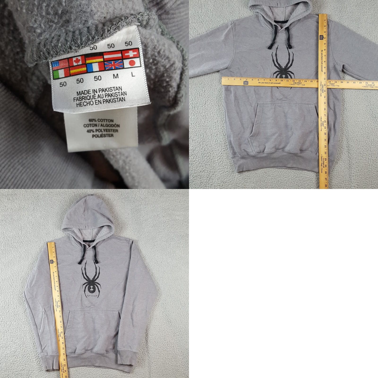 Spyder VINTAGE Spyder Hoodie Men's Size M Gray Pullover Sweatshirt Logo Outerwear Size US M / EU 48-50 / 2 - 8 Thumbnail