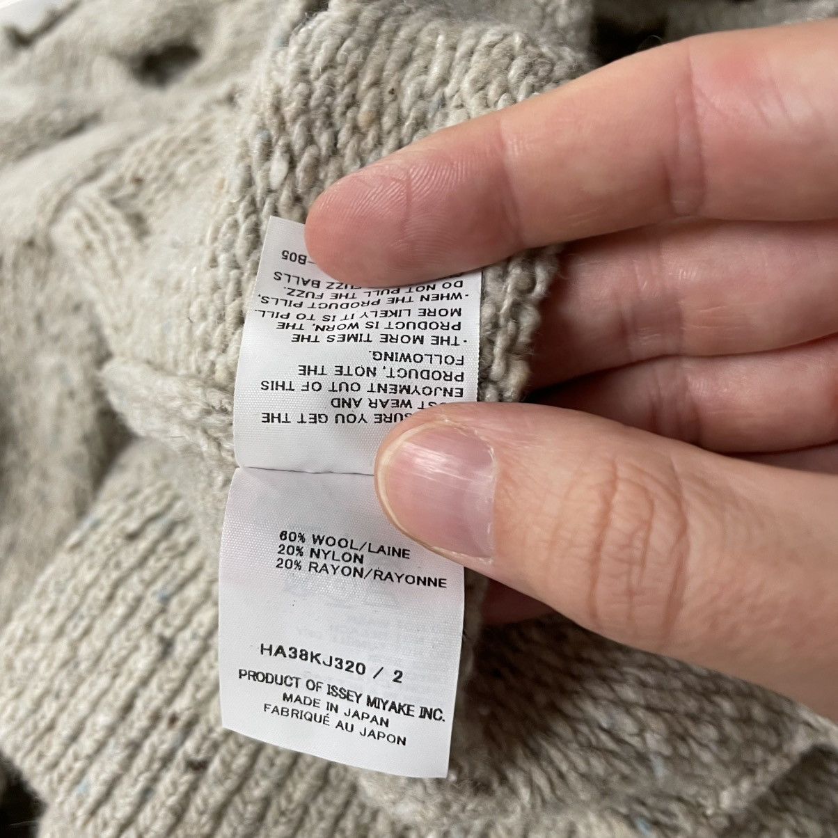 Issey Miyake Cream Cut Out Wool ‘Nest Knit’ Size US M / EU 48-50 / 2 - 12 Thumbnail