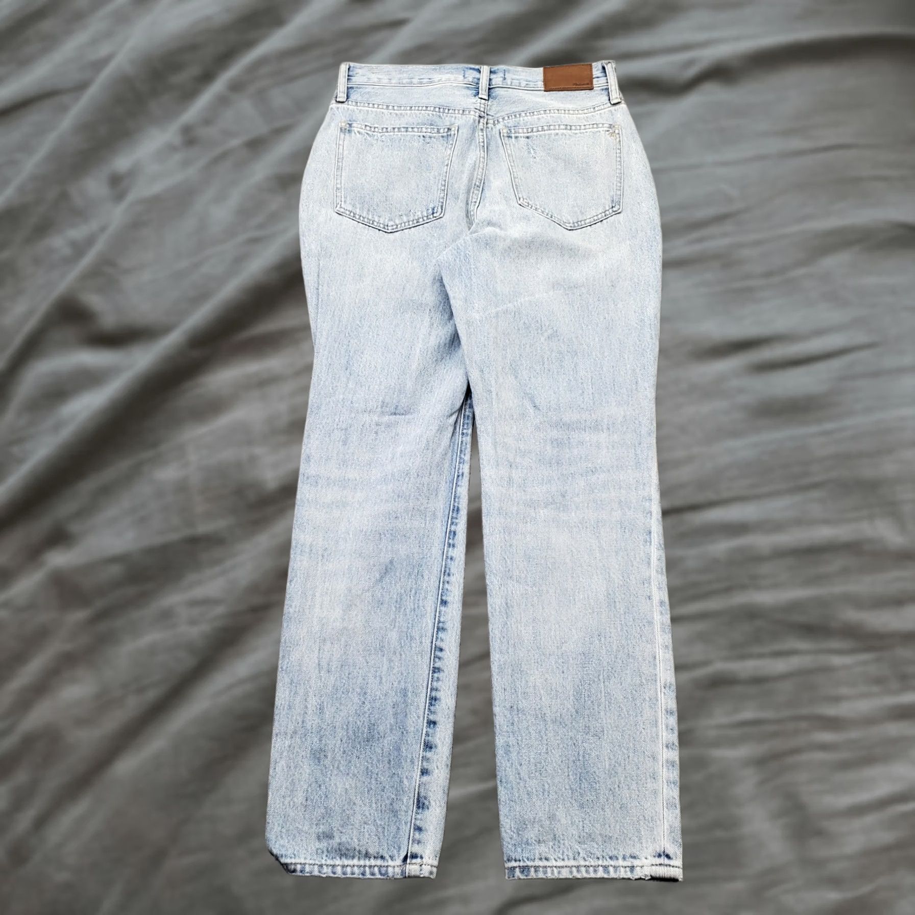 Madewell Madewell Womens Size 27 Blue Denim Distressed Straight Jeans Size 27" / US 4 / IT 40 - 1 Thumbnail