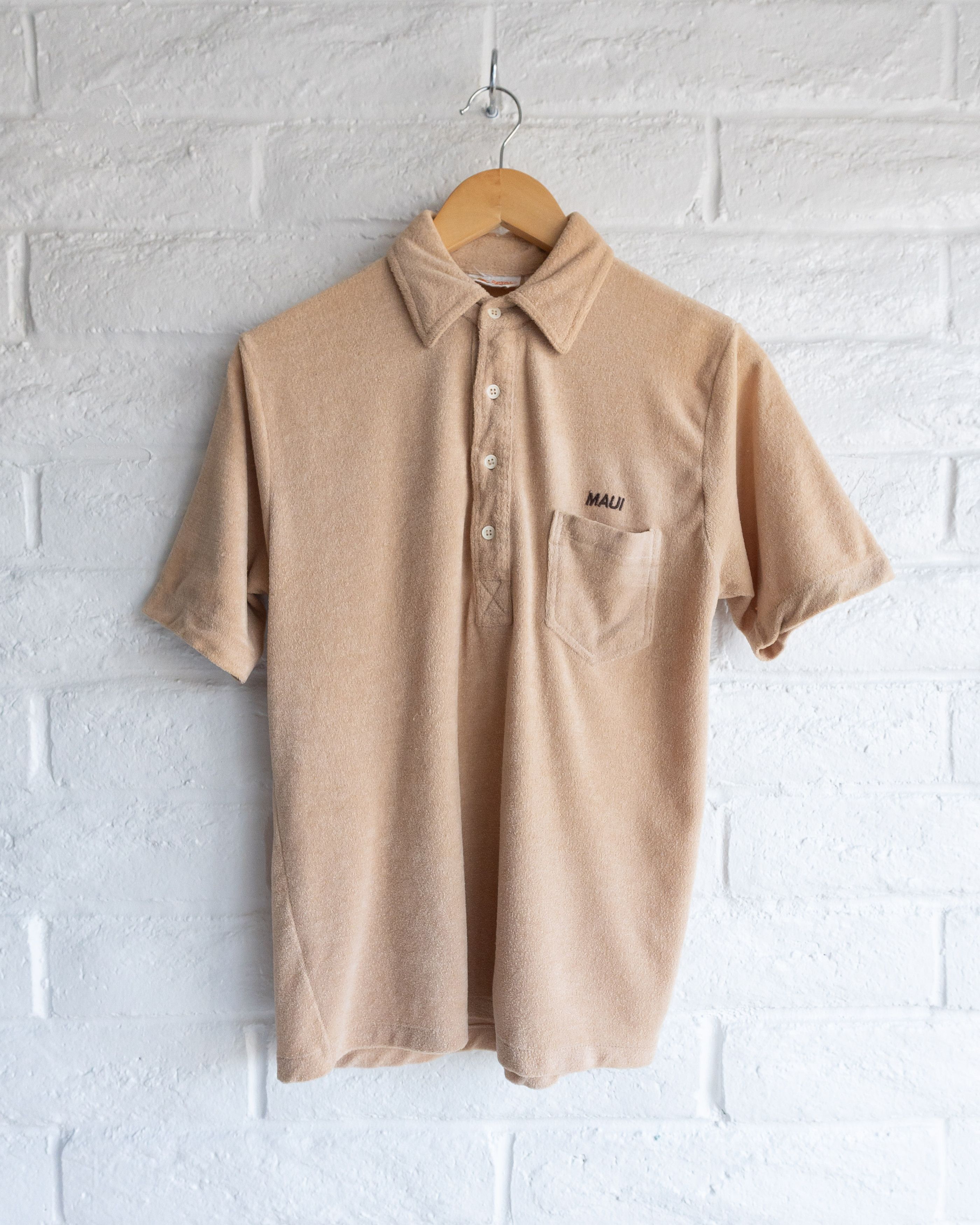 Vintage Vintage 1970s Maui Polo Shirt Men's M Terry Cloth Surf Style Size US M / EU 48-50 / 2 - 1 Thumbnail