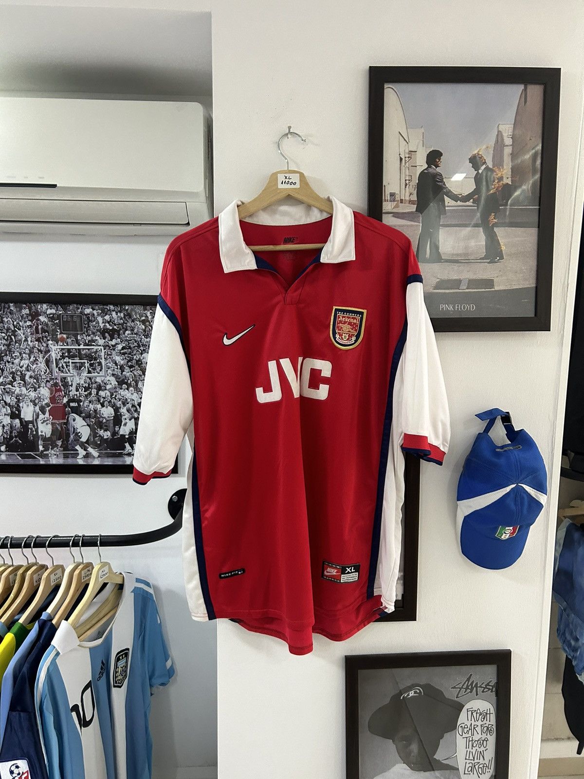 Nike Arsenal JVCアーセナル 1998 - 99サイズL Arsenal 1998/99 MEDIUM Home Football Shirt Jersey Adult Mens