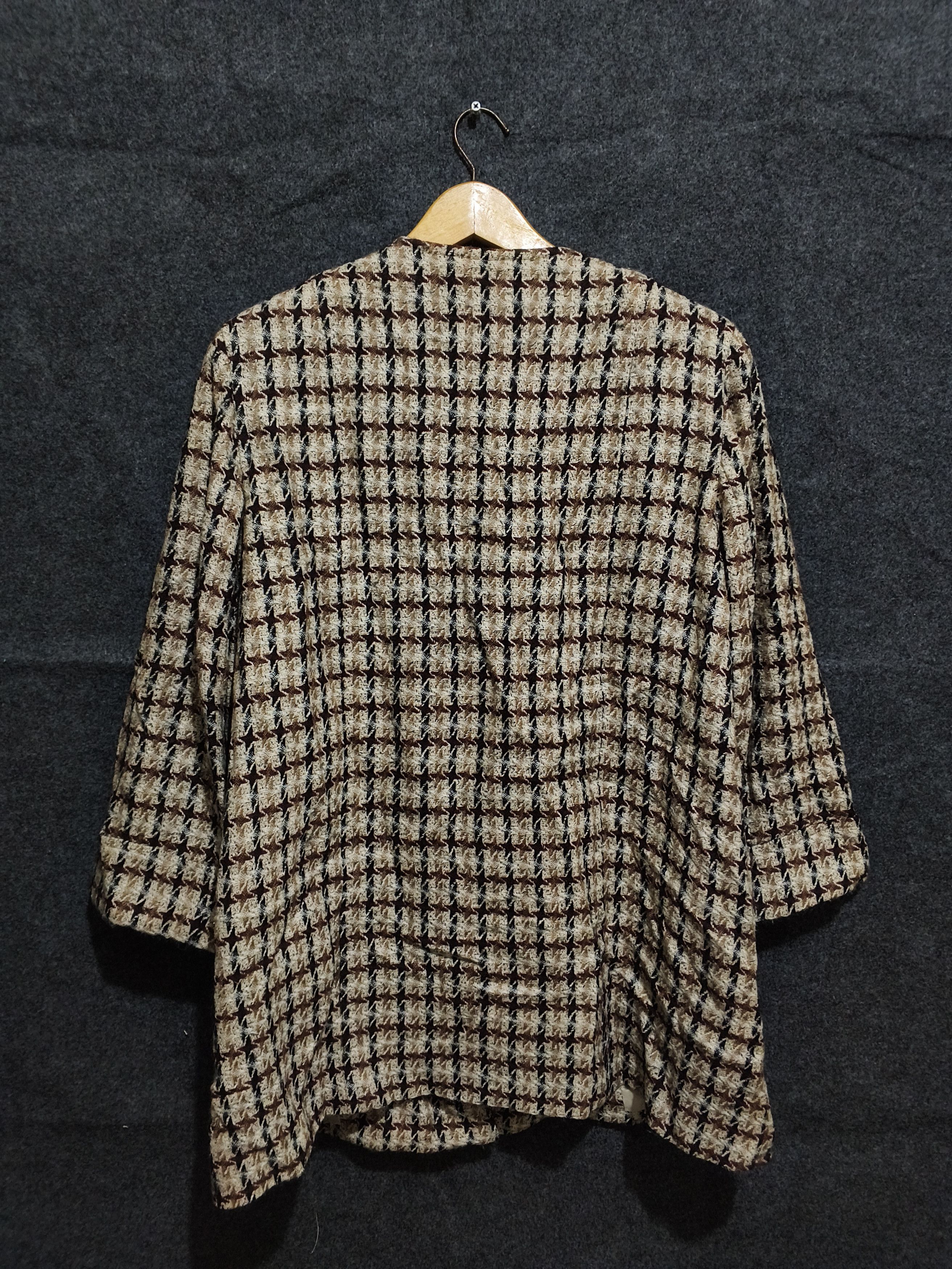 Roberta di Camerino Vintage Roberta di Camerino Houndstooth Tweed Blazer Size S / US 4 / IT 40 - 2 Thumbnail
