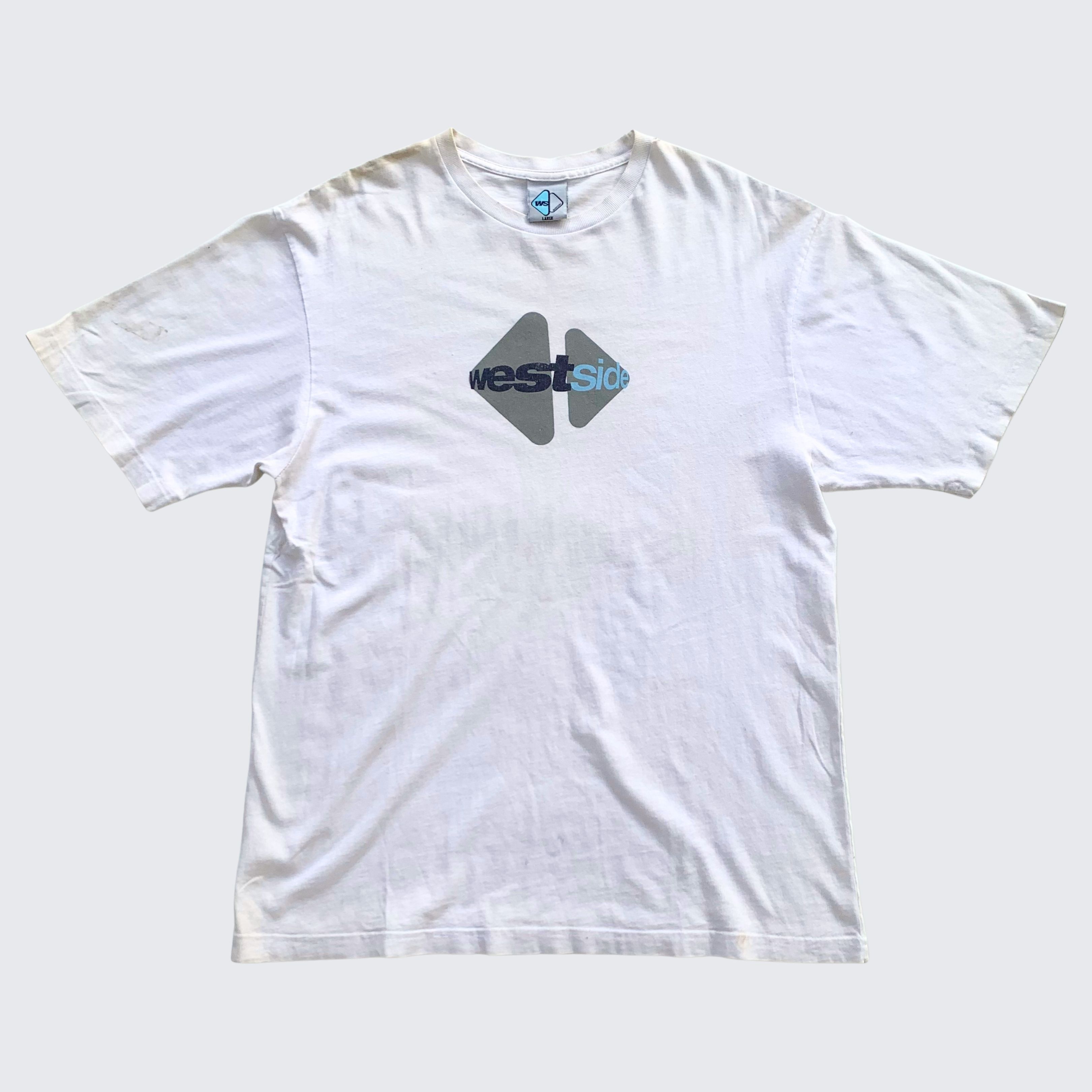 Vintage Vintage Thrashed 1990s Westside Skateboards USA Tee Size US L / EU 52-54 / 3 - 1 Thumbnail