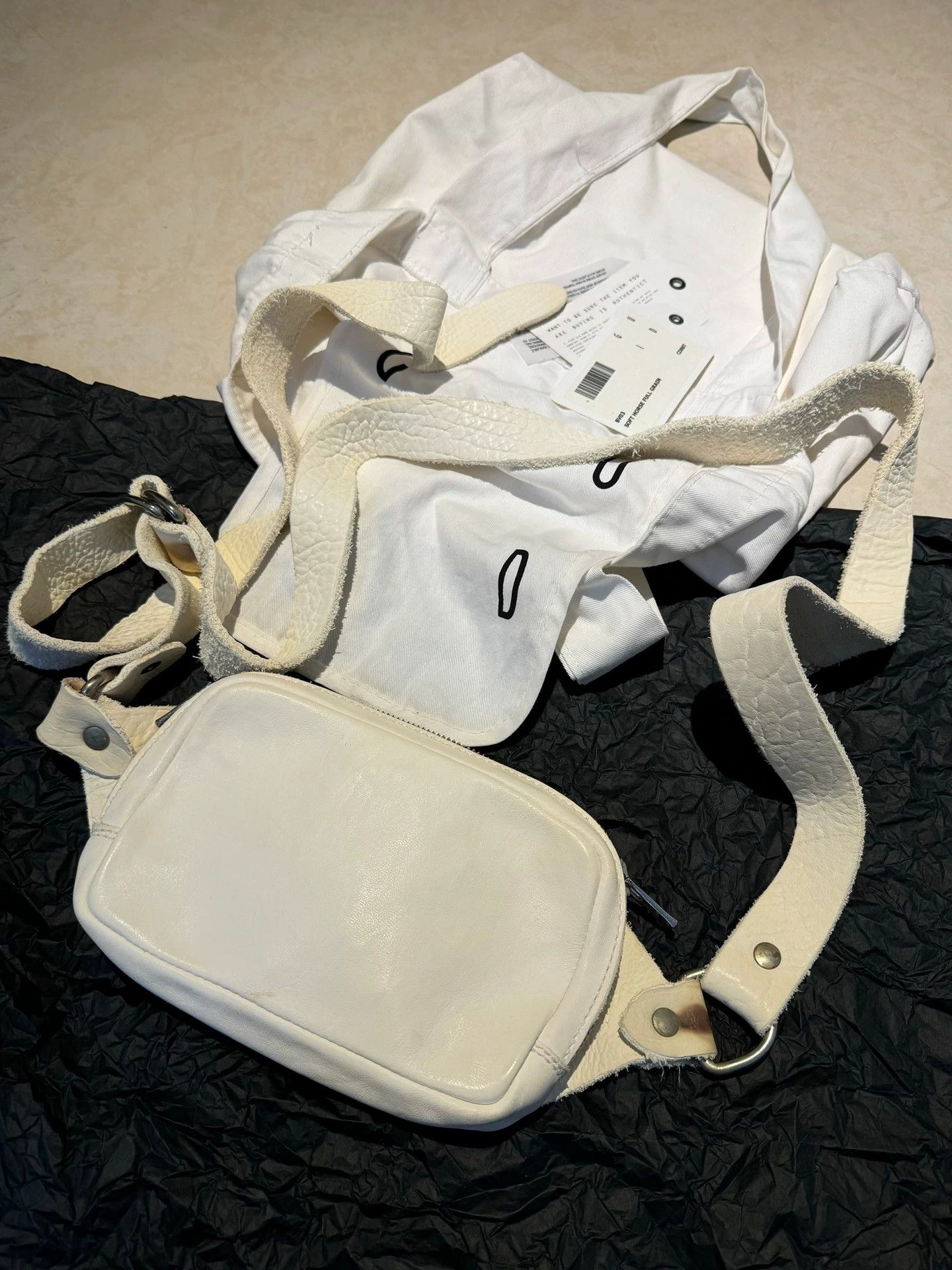Guidi GUIDI BV03 SOFT HORSE Ivory Distressed Crossbody Size ONE SIZE - 1 Thumbnail