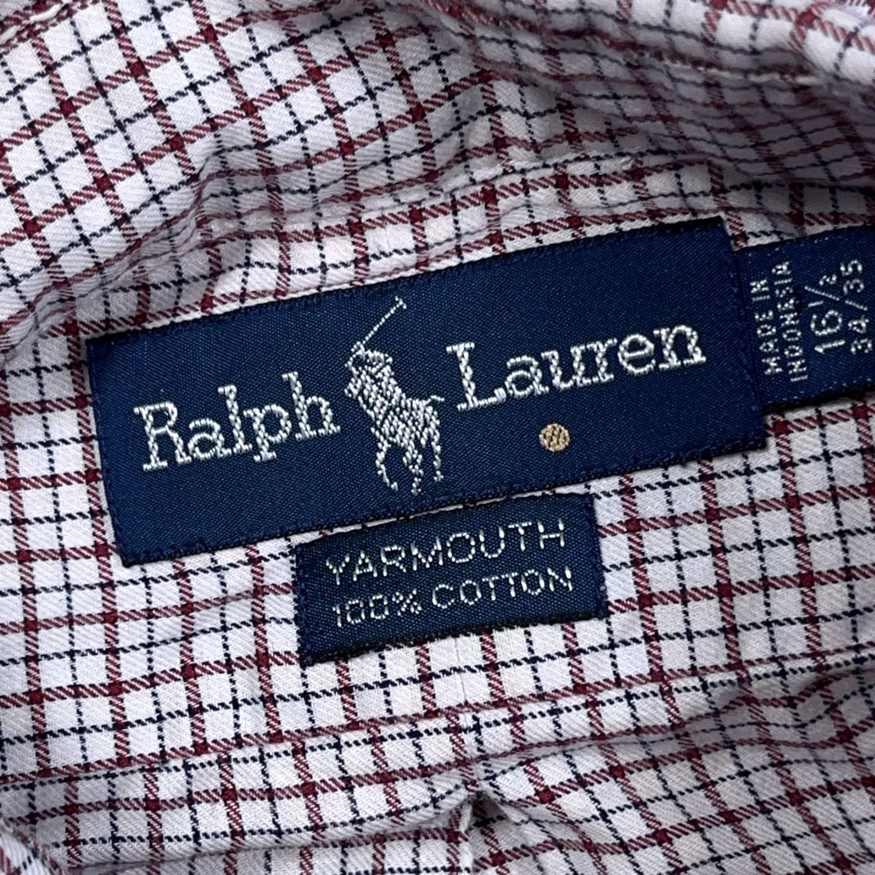 Ralph Lauren Ralph Lauren Shirt Men 16.5 34 Maroon Button Up Tattersall Plaid Blue Pony Large Color Red Classic Dress Shirt Mens Size US XL / EU 56 / 4 - 3 Thumbnail
