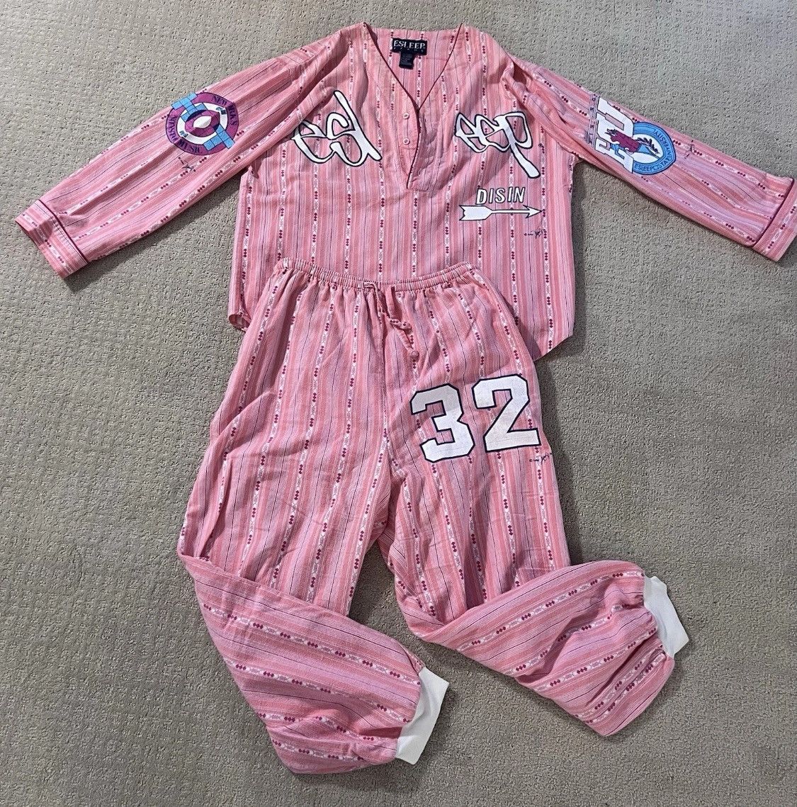 Vintage Vintage 80s 90s Esleep Women’s Size XL Pajama Set Sleepwear Size 38" / US 16 / IT 52 - 1 Thumbnail