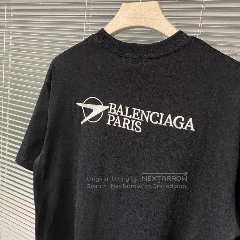 Balenciaga Balenciaga Short sleeve T-shirt with boomerang letter embr Size US M / EU 48-50 / 2 - 3 Thumbnail