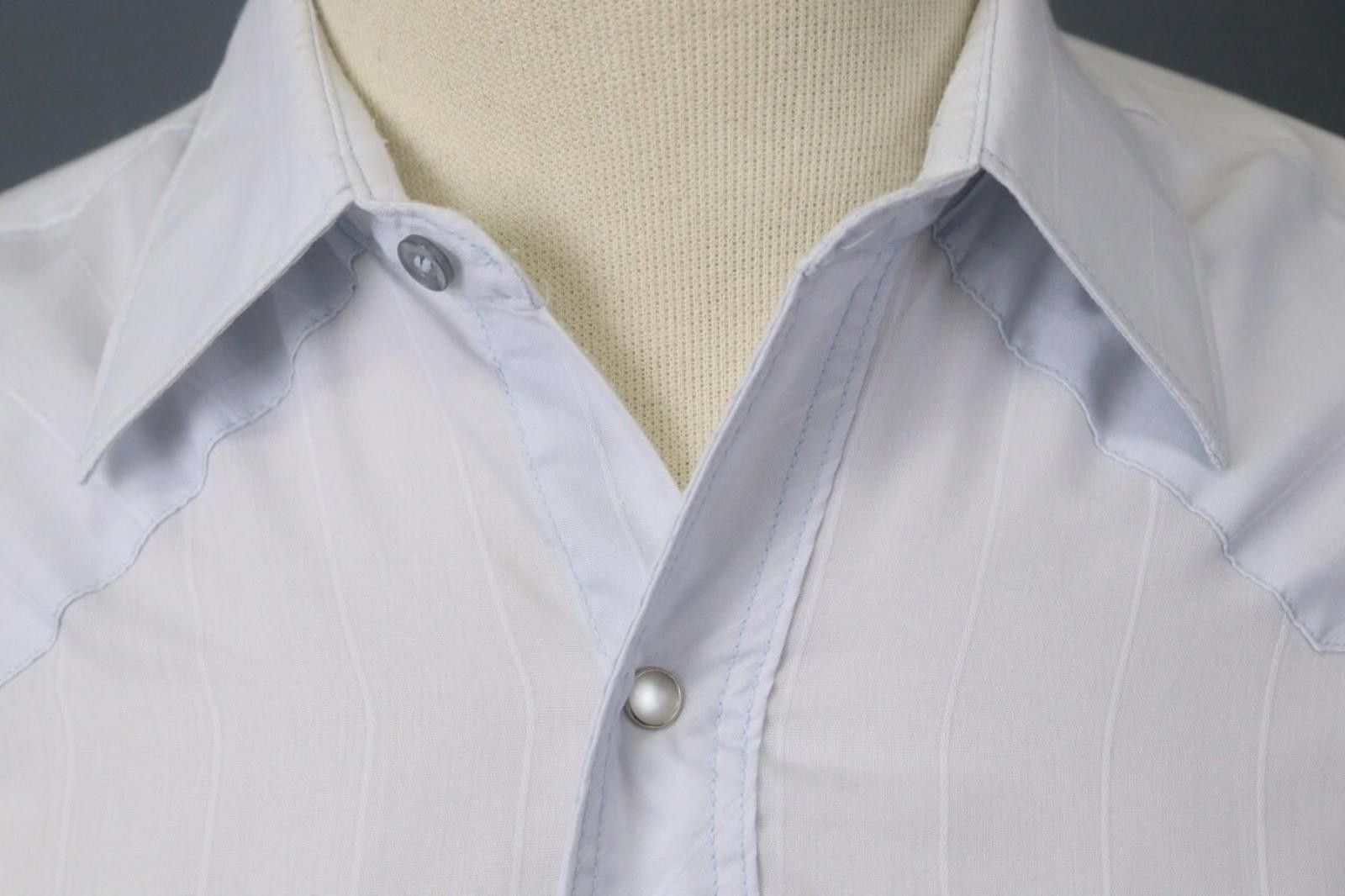 Wrangler Wrangler Blue Collared Snap Front Western Shirt Size M Size US M / EU 48-50 / 2 - 6 Thumbnail