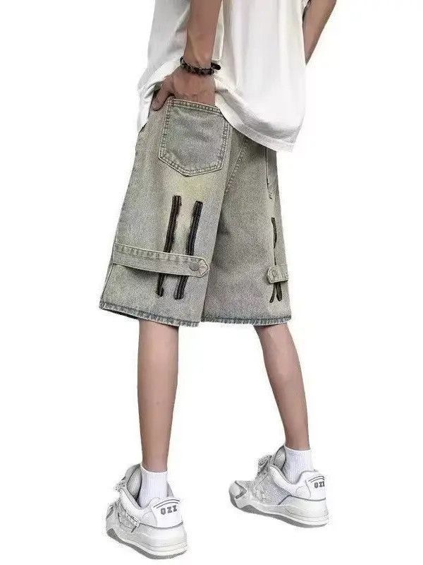 Japanese Brand Loose straight leg high street denim shorts Size US 32 / EU 48 - 5 Thumbnail