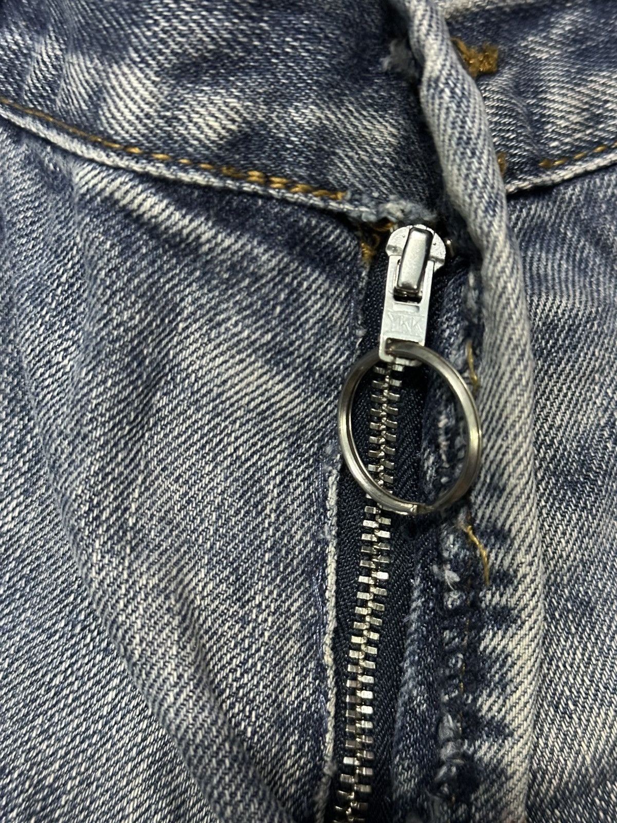 Japanese Brand Designer RG Distressed Bartack Denim Pants Size US 36 / EU 52 - 9 Thumbnail