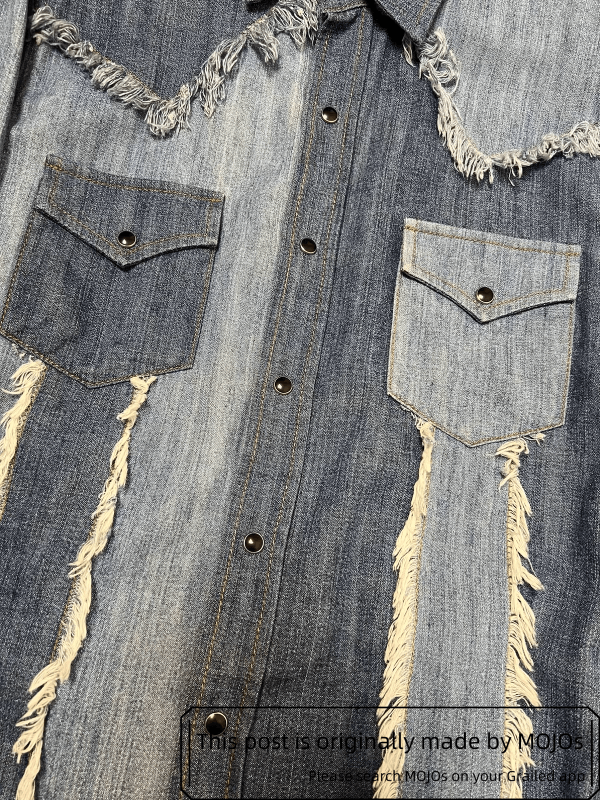 Saint Laurent Paris Saint Laurent Paris 19SS Denim Patch Distressed Shirt Jacket Size US L / EU 52-54 / 3 - 4 Thumbnail