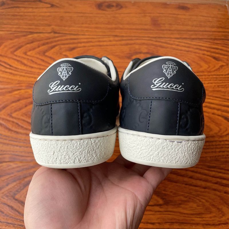 Gucci Gucci Low-Top Leather Sneakers in Blue - Size US 9.5 / EU 42-43 - 3 Thumbnail