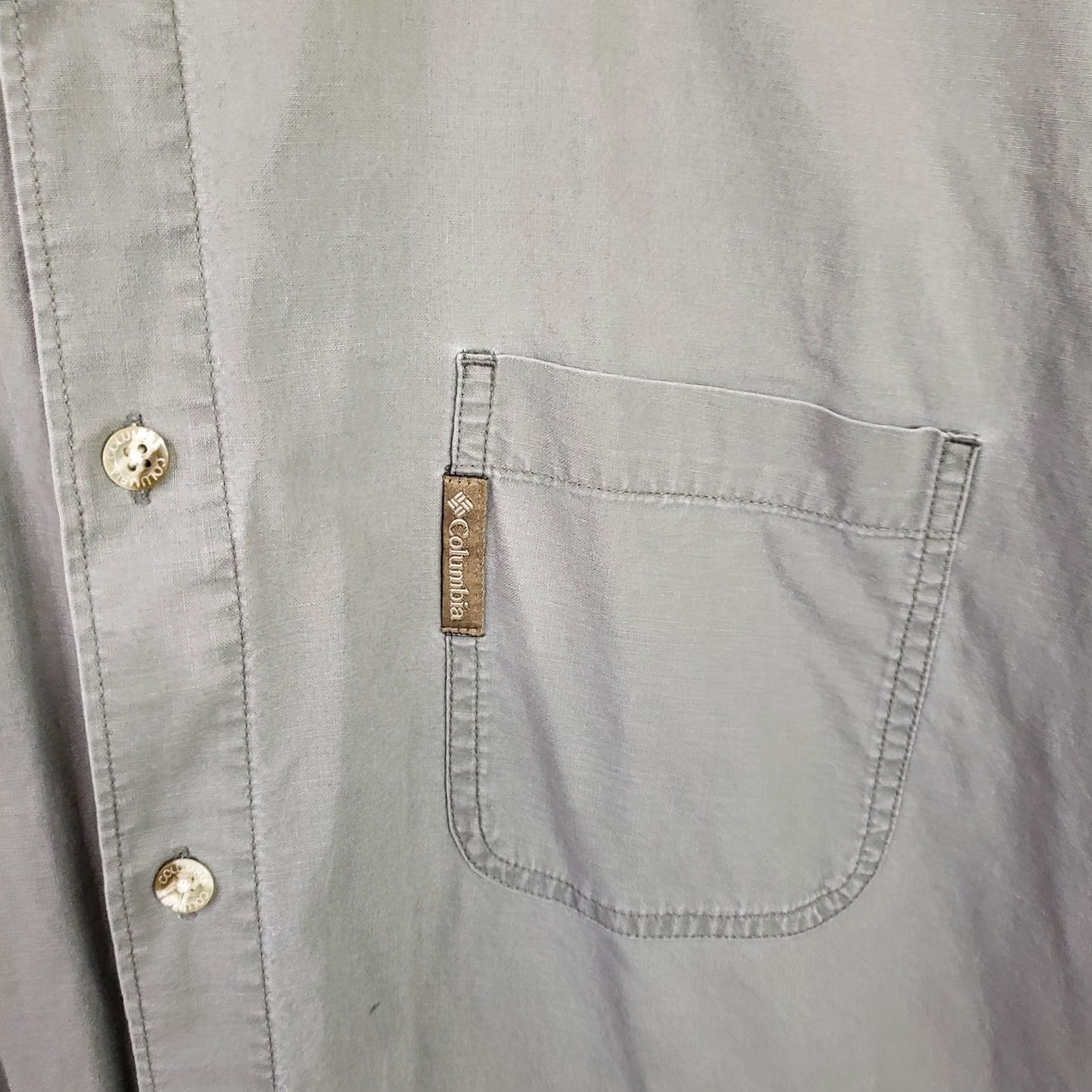 Vintage Columbia Shirt Men's XL Green Short Sleeve Button-Up Padded Shoulder Casual Travel Workwear Pocket Button-Up Shirt Size US XL / EU 56 / 4 - 5 Thumbnail