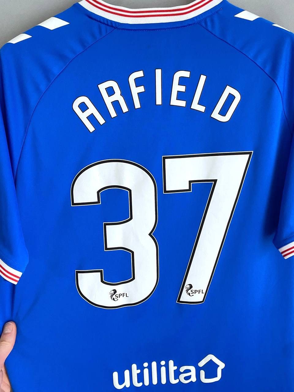 Other FC Glasgow Rangers 2019/20 Home Soccer Jersey #37 ARFIELD, L Size US L / EU 52-54 / 3 - 6 Thumbnail