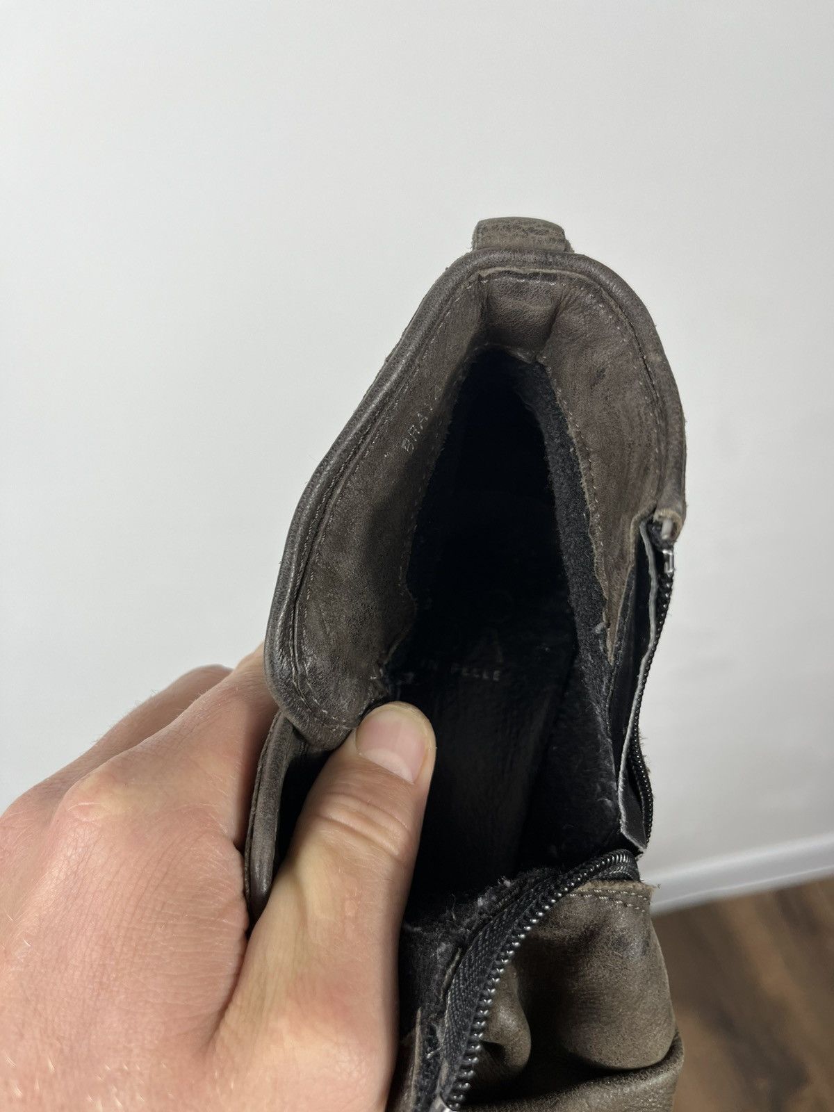 Other Avant-Garde Distressed Leather Ankle Boots Zip Buckle 38 Size US 7.5 / IT 37.5 - 15 Thumbnail