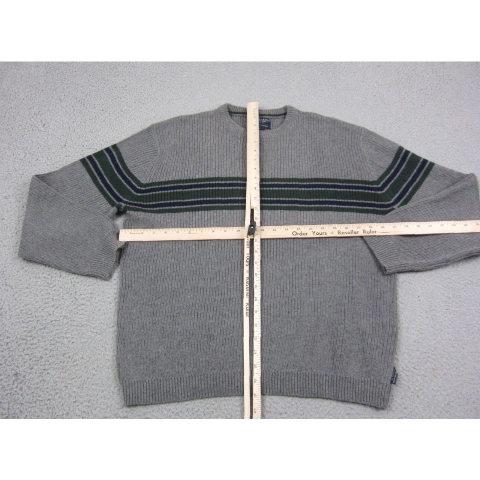 American Eagle Outfitters VINTAGE American Eagle Outfitters Sweater Mens L Gray Striped Knit Cotton Ramie Crew Neck Pullover All Seasons Casual Top Shirt Size US L / EU 52-54 / 3 - 6 Thumbnail