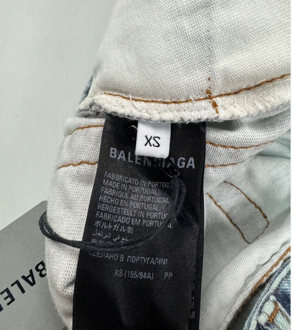 Balenciaga BALENCIAGA TROMPE L’OEIL PRINTED DENIM SWEATPANTS SHORTS Size US 30 / EU 46 - 5 Thumbnail