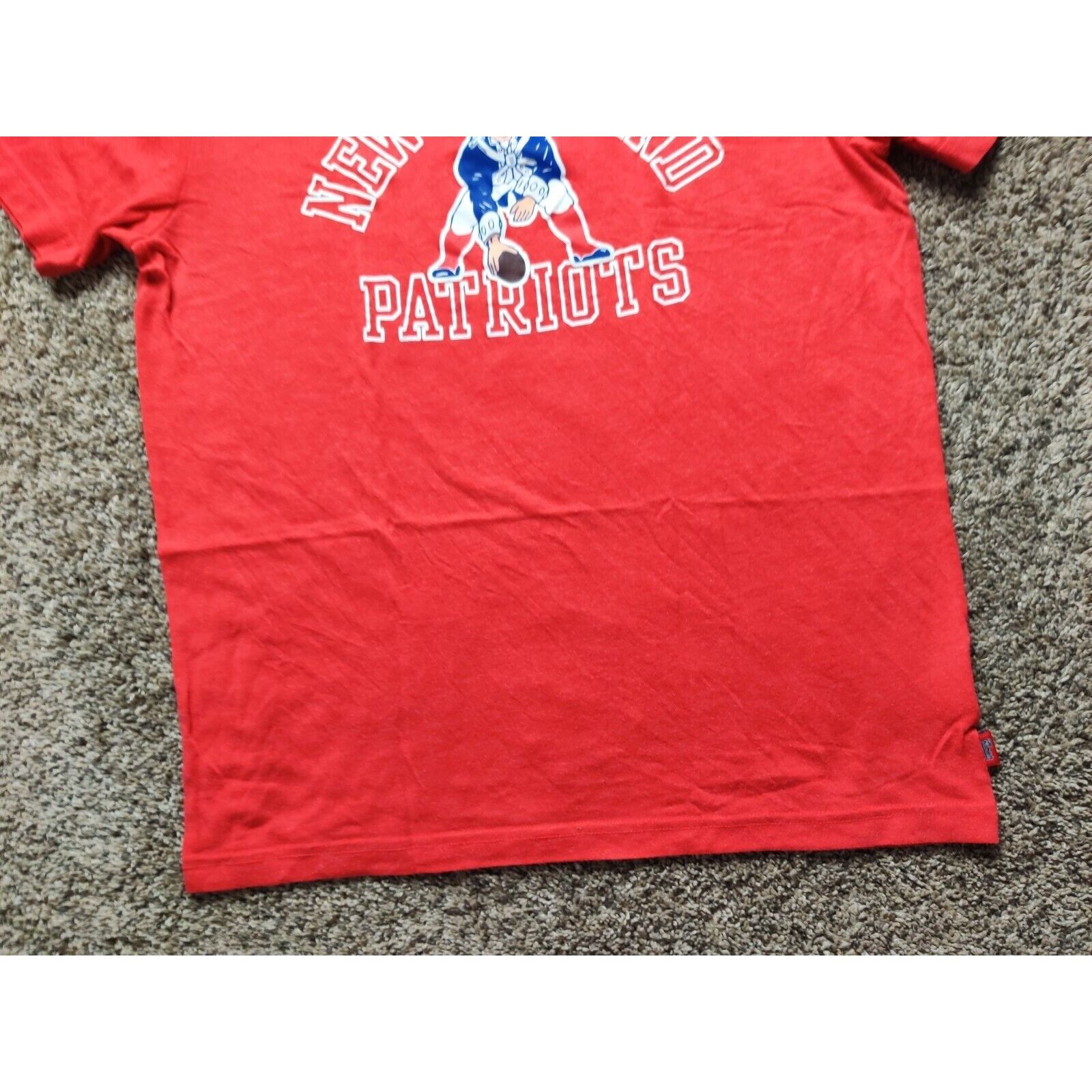 NFL New England Patriots Shirt Adult Mens Large Red Spell Out Size US L / EU 52-54 / 3 - 5 Thumbnail