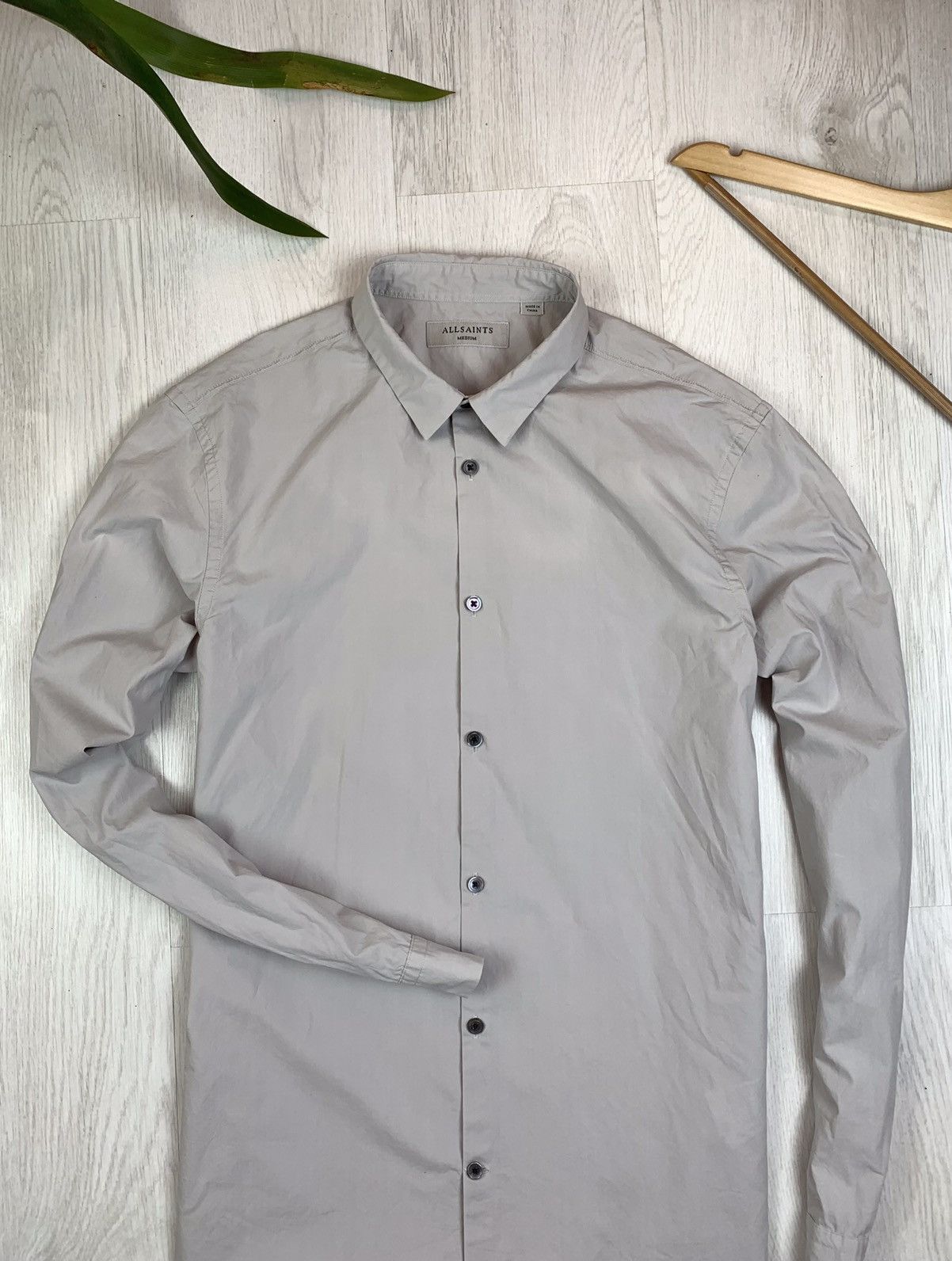 Allsaints Allsaints Long Sleeve Button Shirt Grey Size M Size US M / EU 48-50 / 2 - 2 Thumbnail