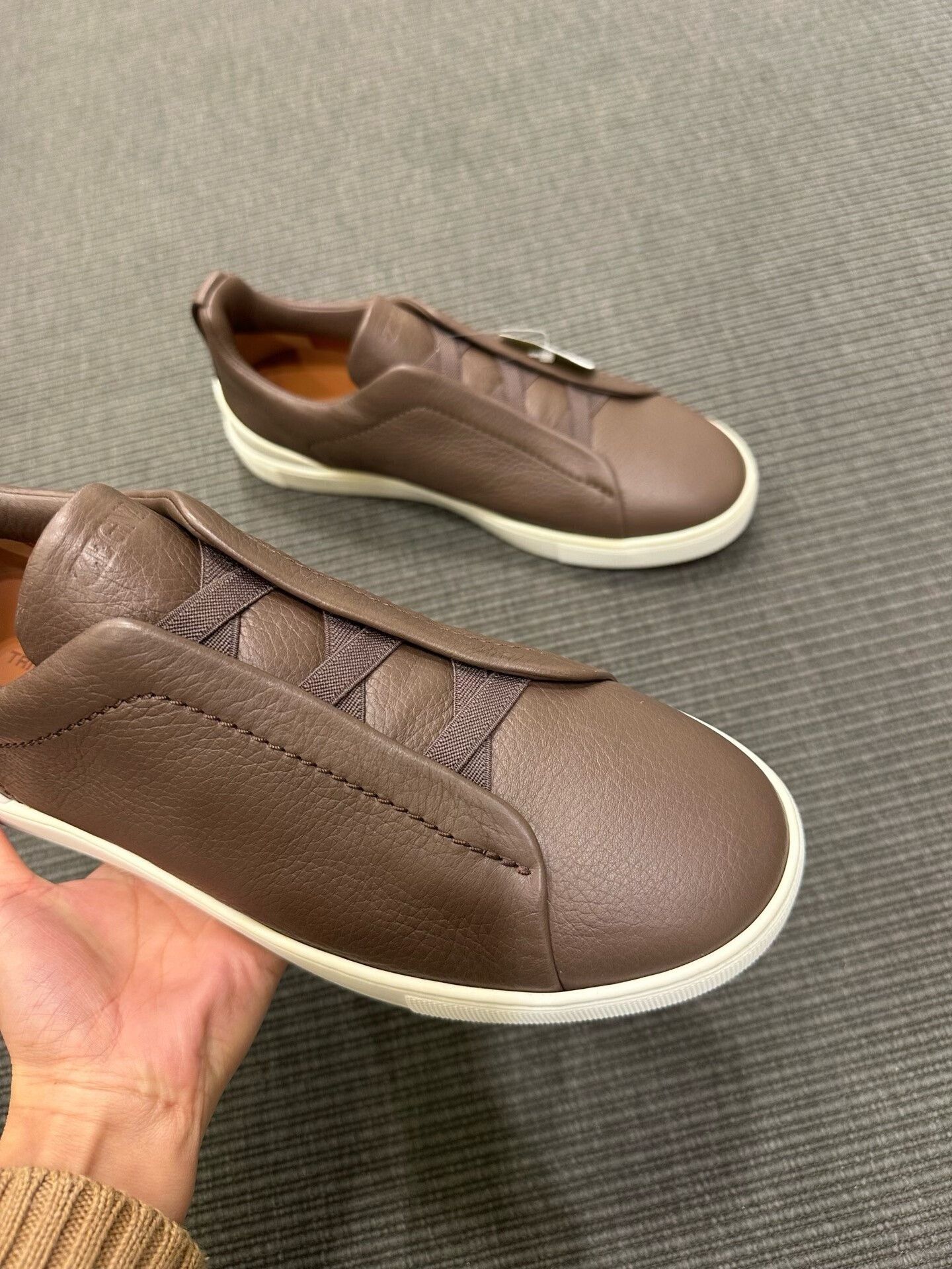 Ermenegildo Zegna Zegna Triple Stitch Brown Men's Shoes Size US 10 / EU 43 - 4 Thumbnail
