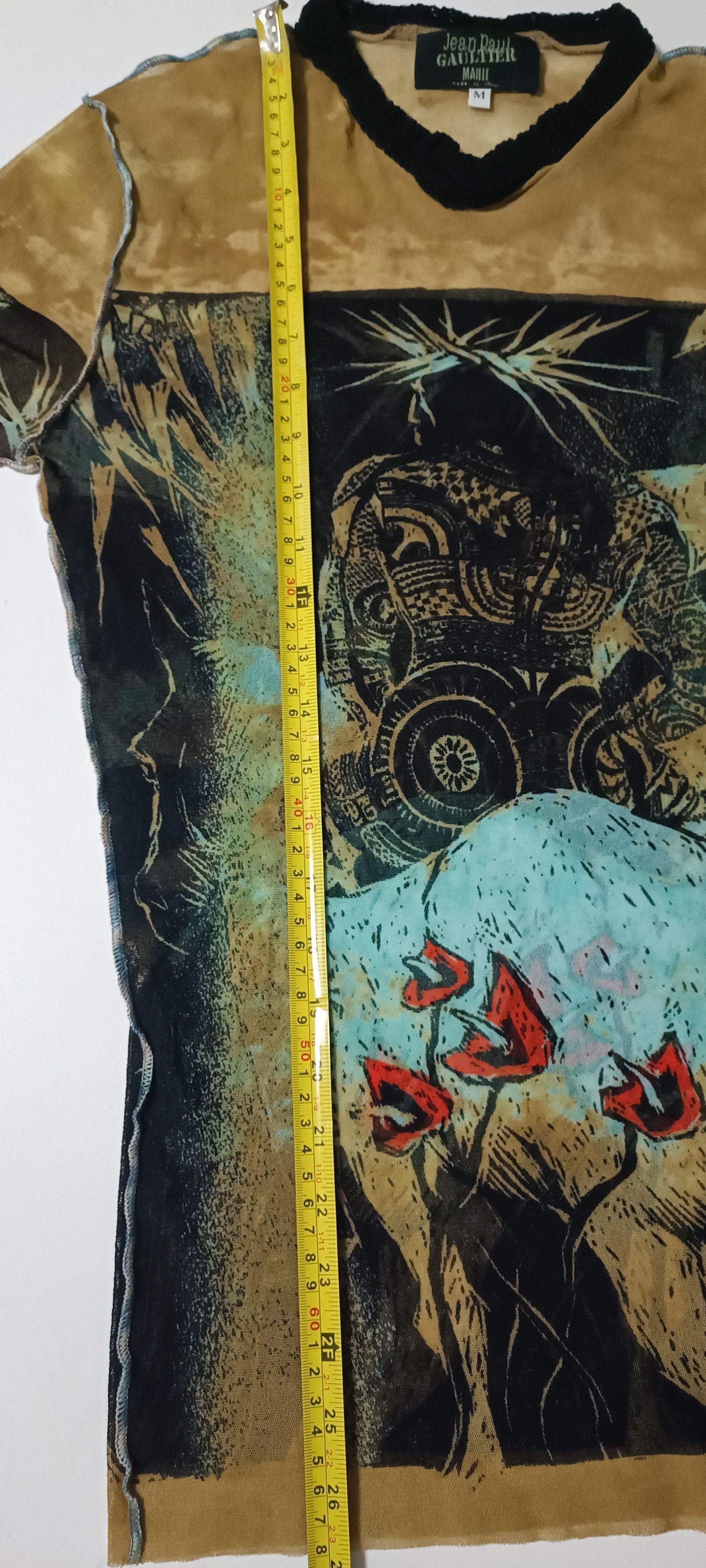 Jean Paul Gaultier 90's - archive - tribal man silhouette mesh top Size M / US 6-8 / IT 42-44 - 3 Thumbnail