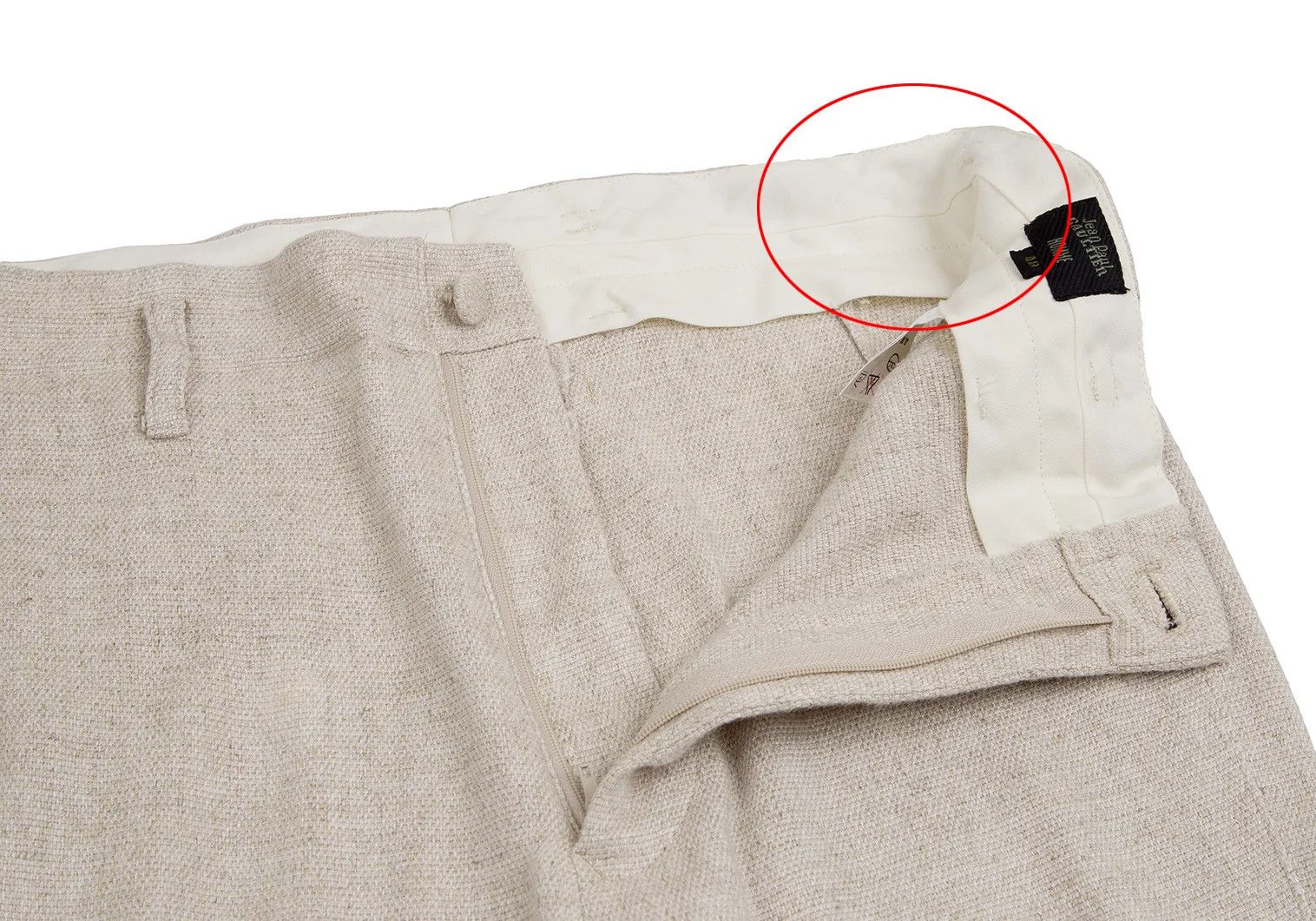 Jean Paul Gaultier Linen Buttoned Tapered Pants in Beige Size 48 Size US 32 / EU 48 - 5 Thumbnail