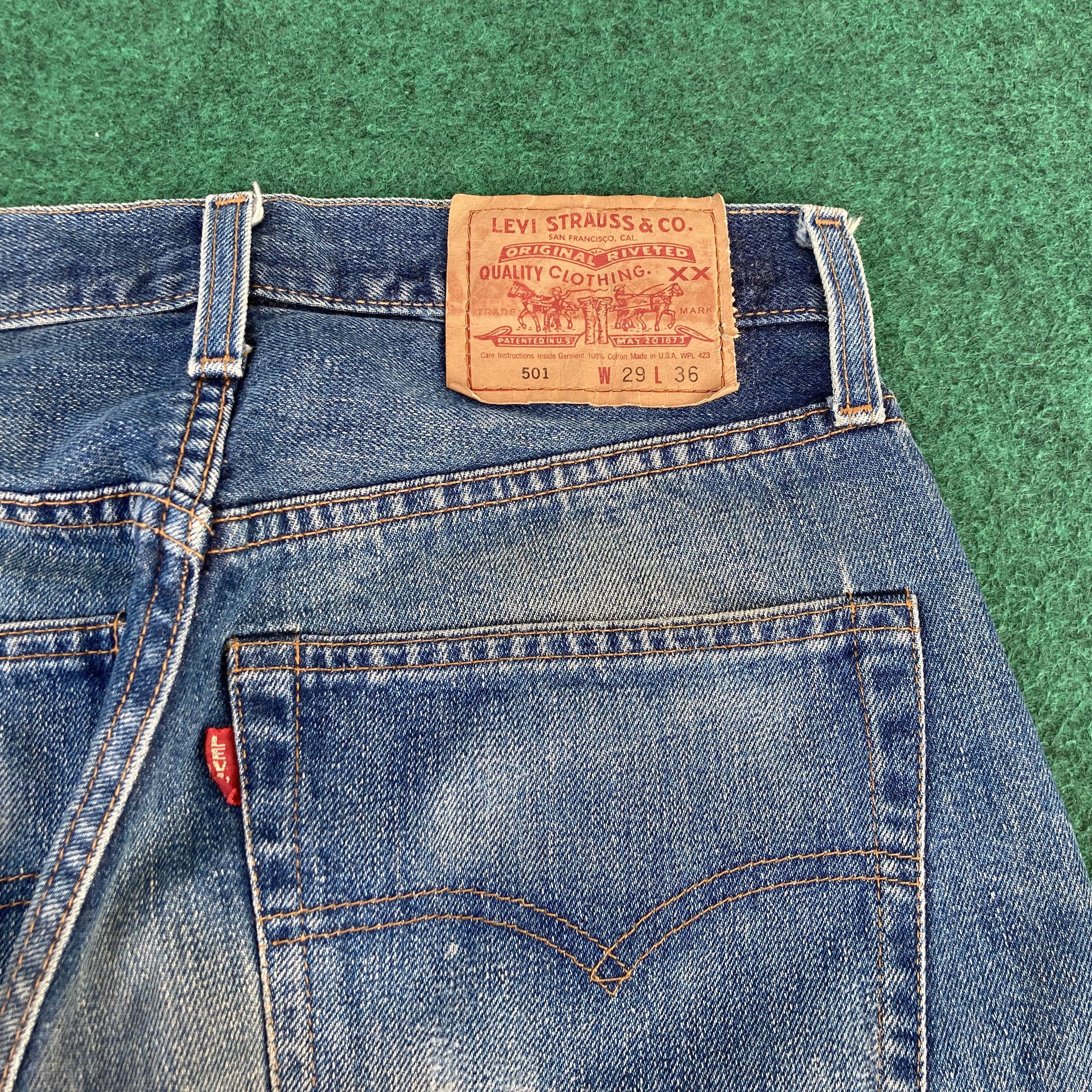 Levi's 28x32.5 Vtg Levis 501 Big E Usa Selvedge Button 555 Jeans Size US 28 / EU 44 - 14 Thumbnail