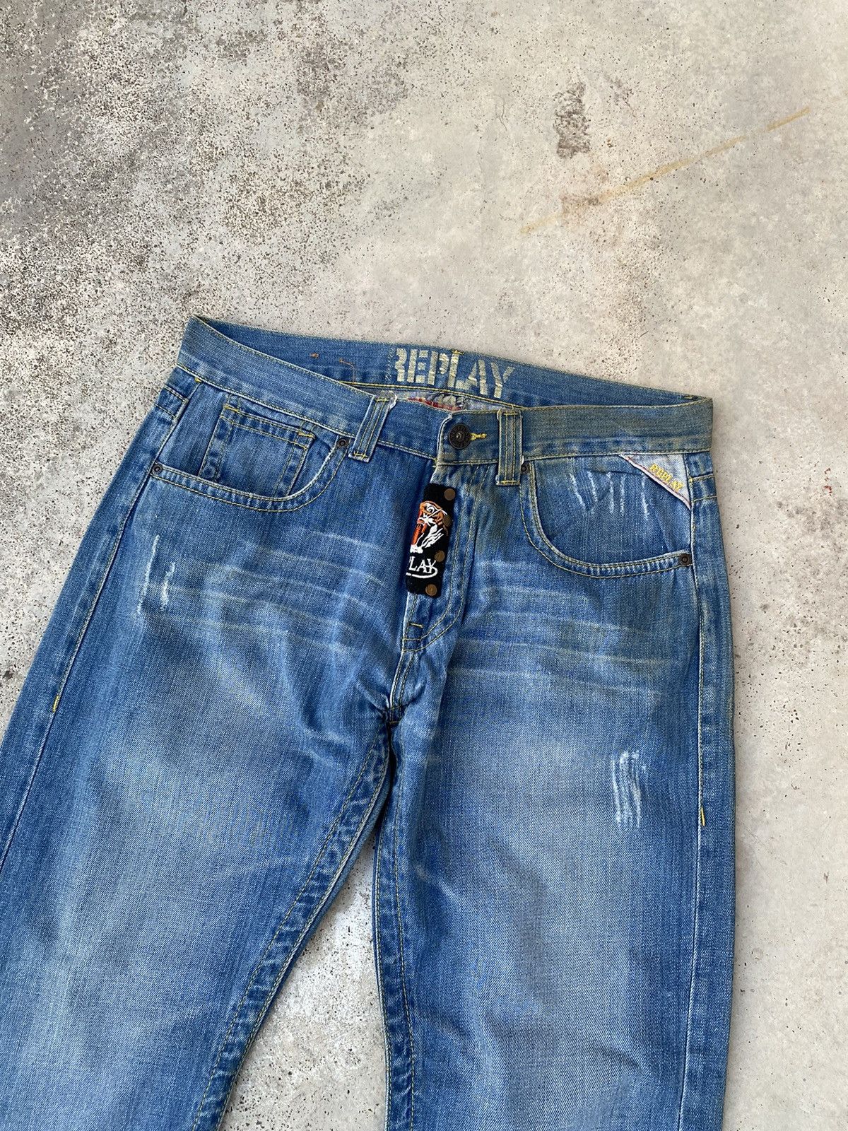 Replay 2000s Replay “ ANGELS” Embroidered Patches y2k Denim Size US 34 / EU 50 - 5 Thumbnail
