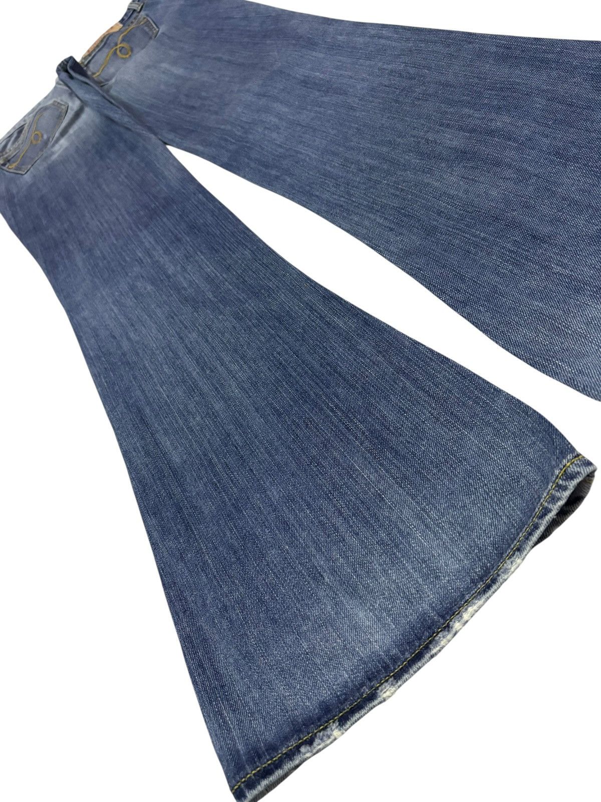 MOUSSY Vtg Moussy Japan Flared Distressed Jeans Size 28" / US 6 / IT 42 - 7 Thumbnail