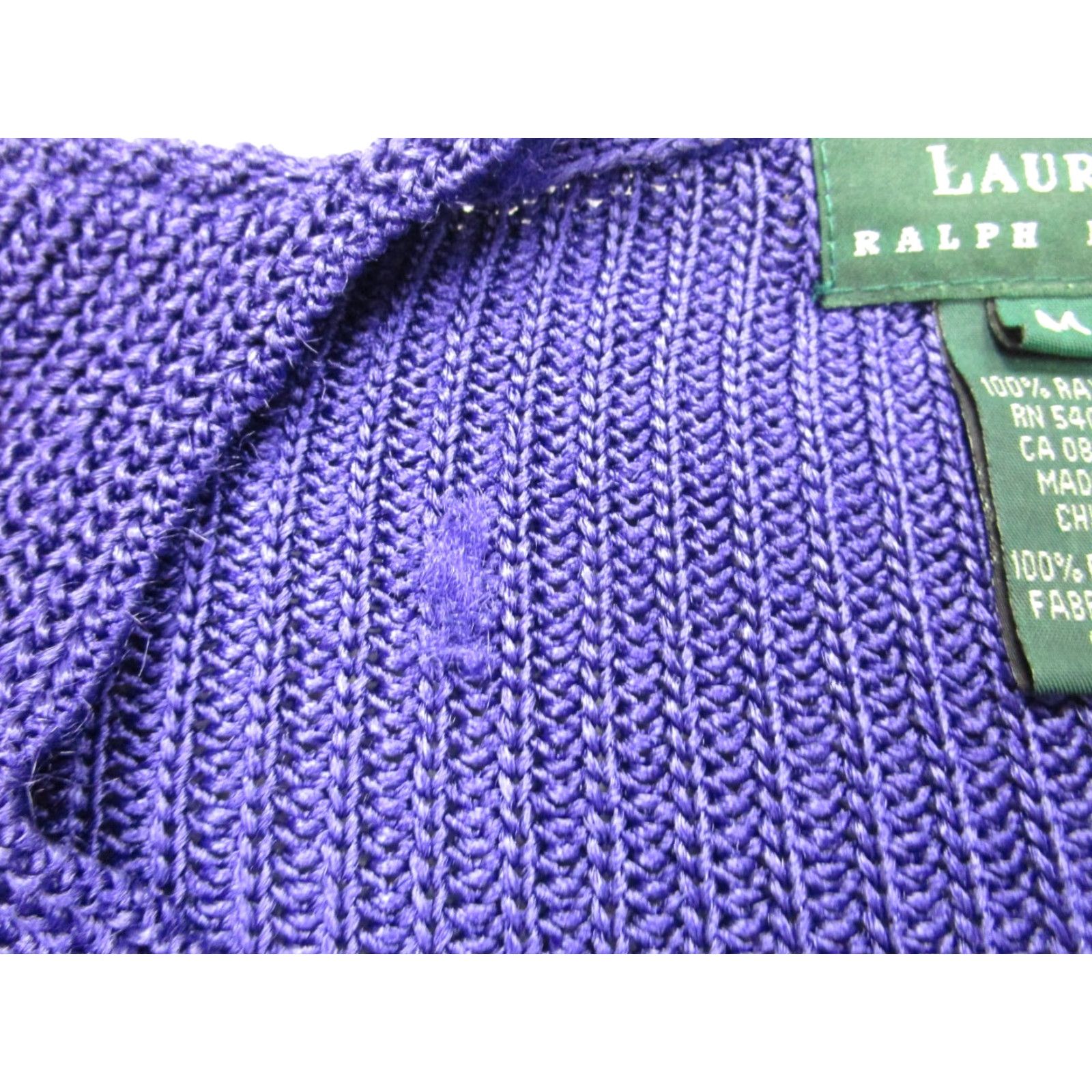 Ralph Lauren VINTAGE Ralph Lauren Sweater Womens M Purple Crochet Knit Cardigan Grandma Size M / US 6-8 / IT 42-44 - 4 Thumbnail