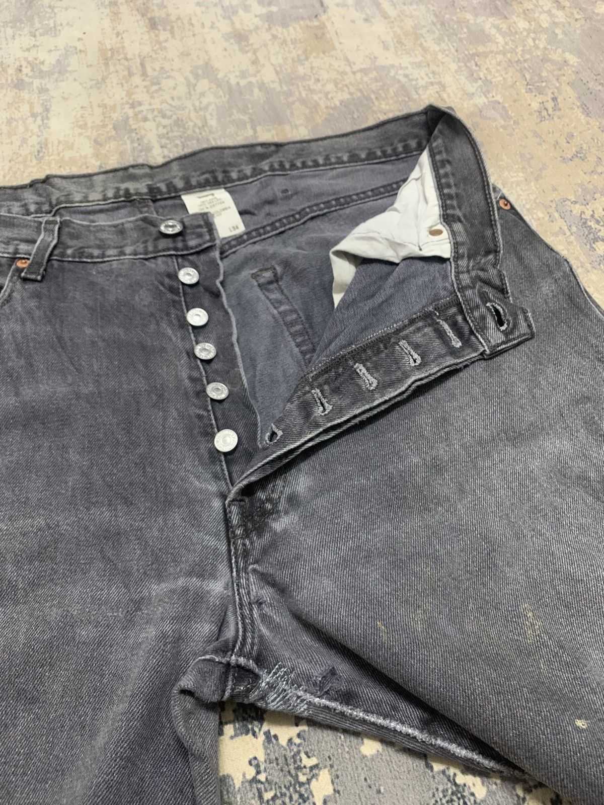 Levi's Vintage Y2K Levi's 501 Faded Black Jeans W36 Size US 38 / EU 54 - 4 Thumbnail
