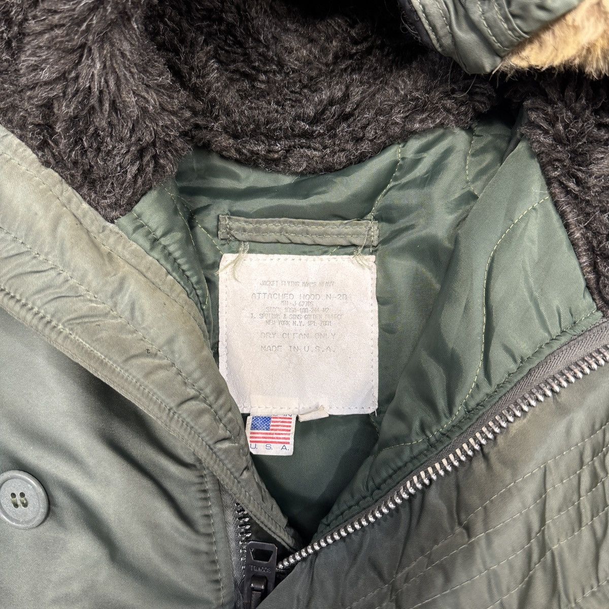Vintage Vintage 80s USAF N-2B Heavy Flying Hooded Bomber Jacket Size US M / EU 48-50 / 2 - 4 Thumbnail