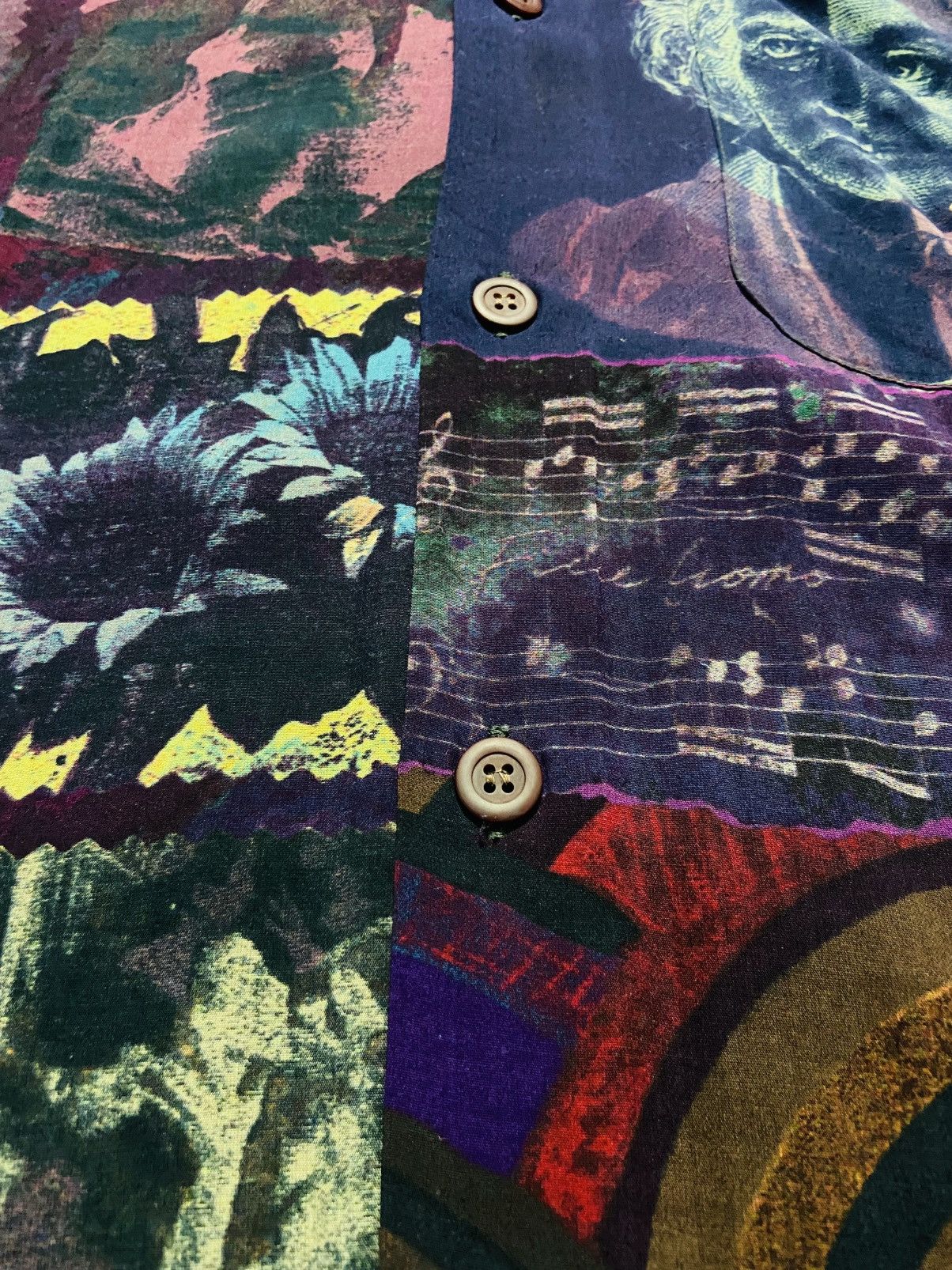 Yoshiyuki Konishi Vintage Yoshiyuki Konishi FICCE Silk Shirt - Jazz Print Size US L / EU 52-54 / 3 - 7 Thumbnail