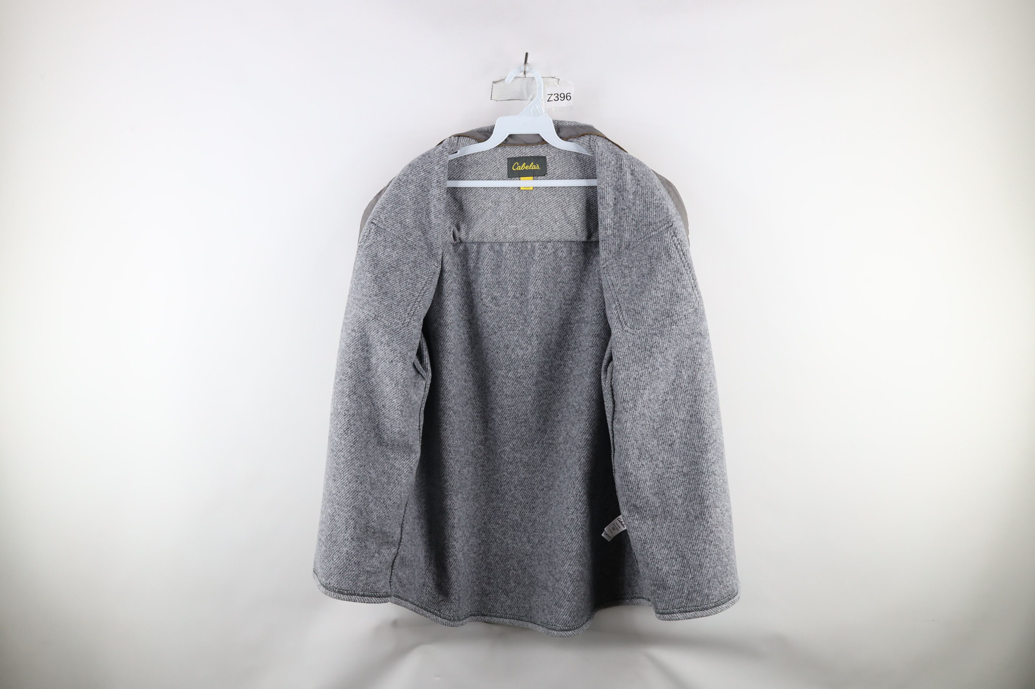 Cabelas × Vintage Vintage Cabelas Fleece Button Shirt Jacket Jac Shirt Gray Size US L / EU 52-54 / 3 - 6 Thumbnail