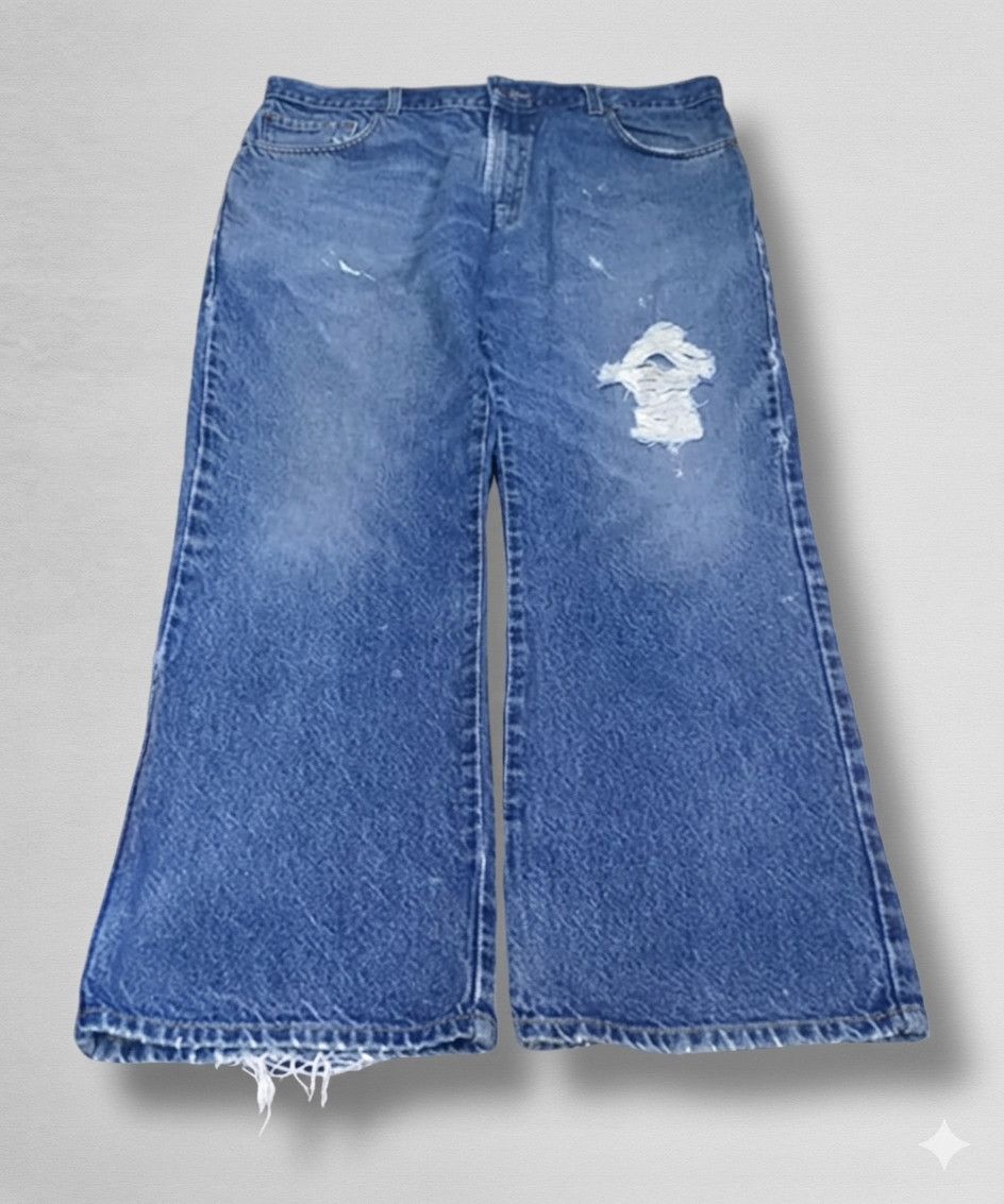 Levi's Vintage Levi's 517 Bootcut Jeans Faded Distressed Size US 37 - 1 Thumbnail