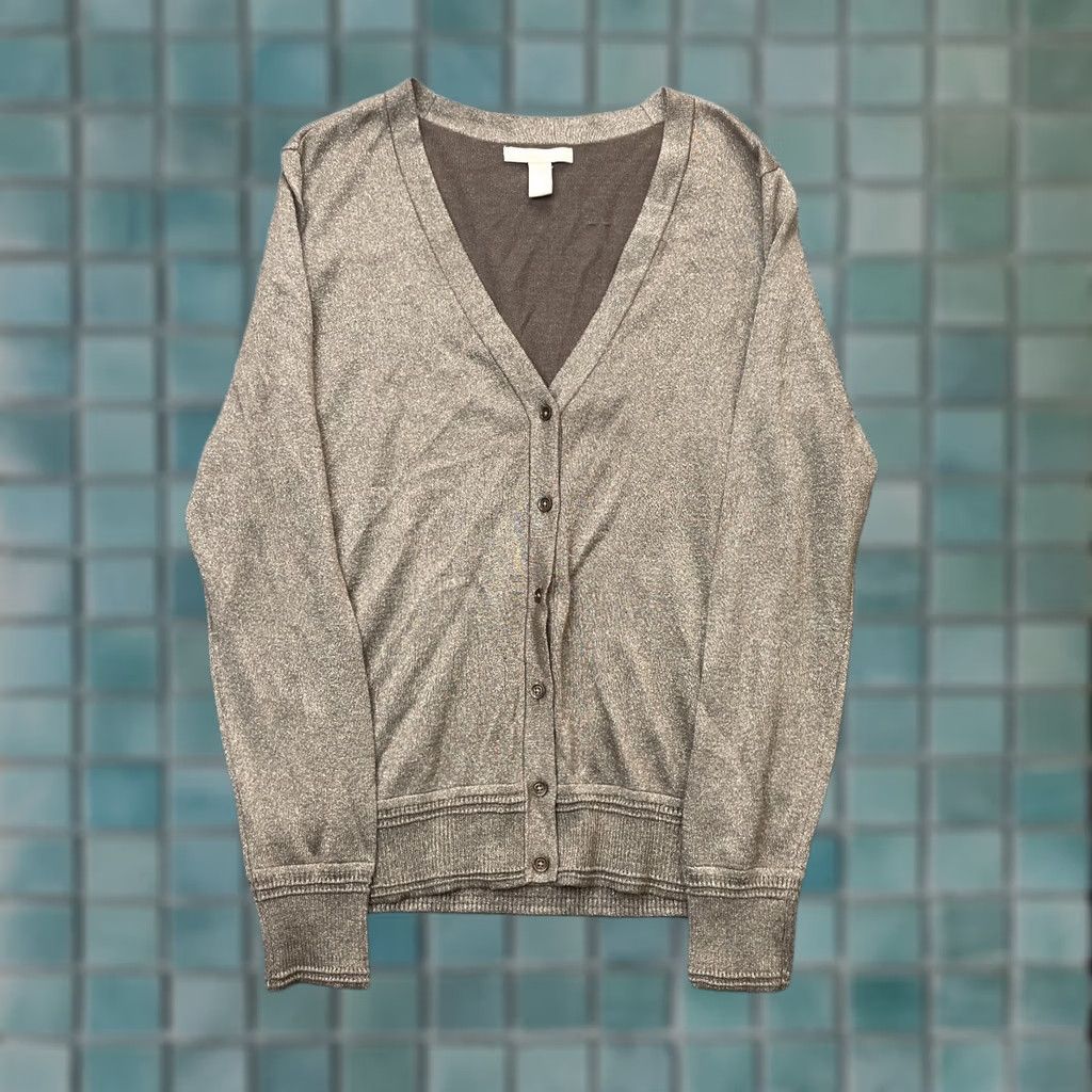 Banana Republic VINTAGE Banana Republic Sweater Womens Large Brown Cardigan Button Front Knit Ribbed Size L / US 10 / IT 46 - 1 Thumbnail