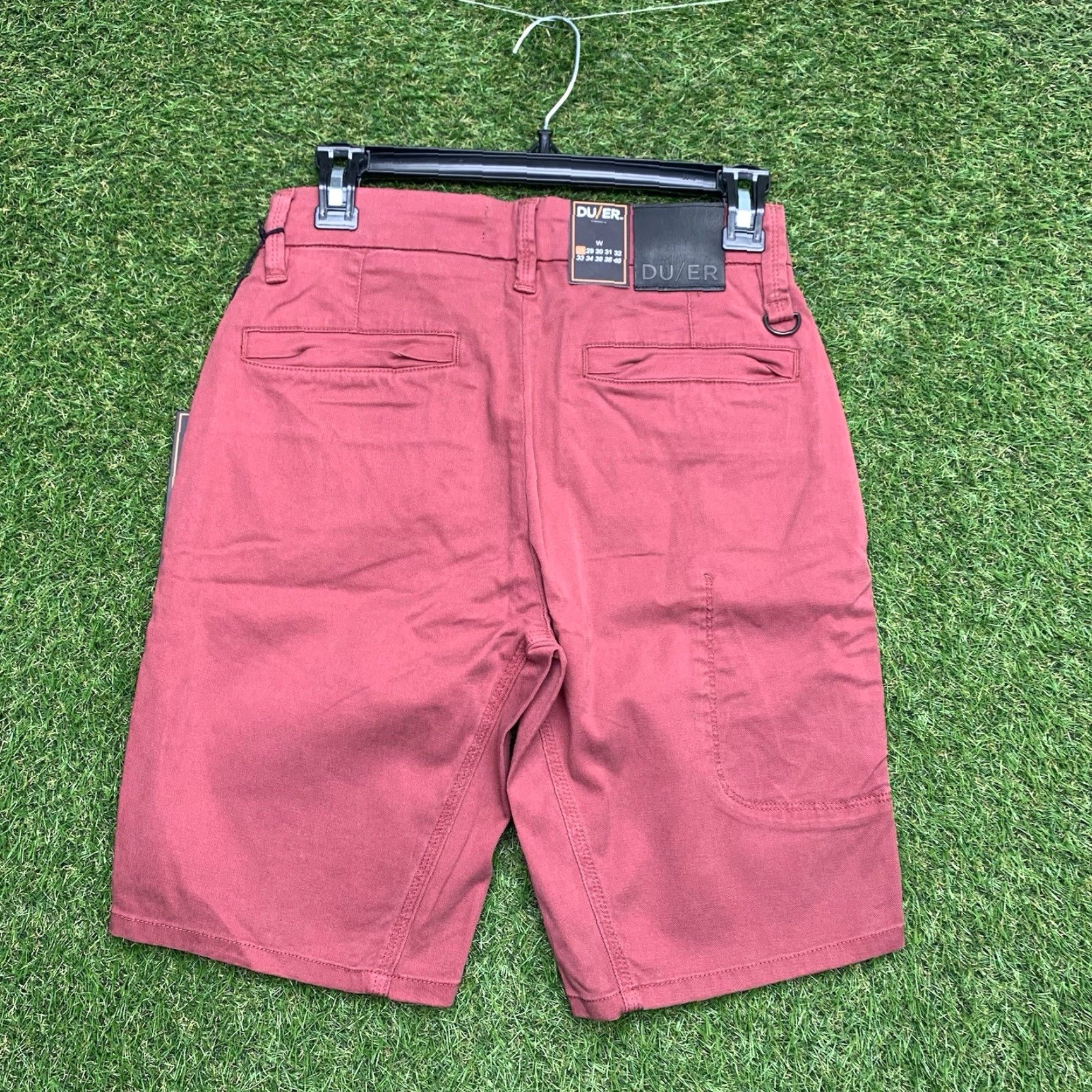 DUER DUER Men's Chino Shorts 28 Red Stretch Casual Travel Pockets 9-Inch Inseam Size US 28 / EU 44 - 2 Thumbnail