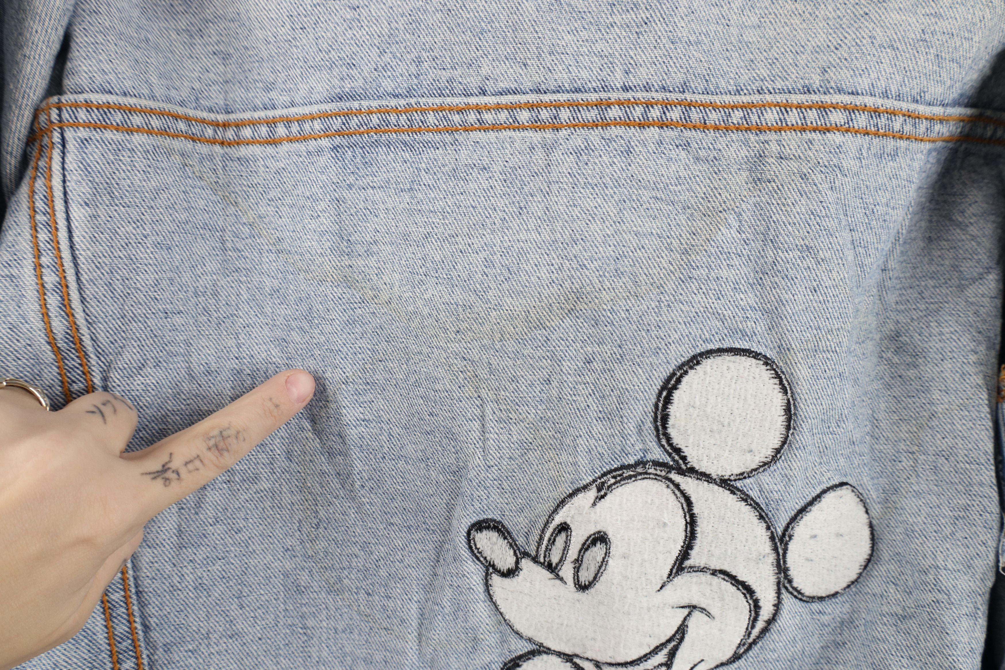 Disney Vintage 90s Disney Mickey Mouse Denim Jean Trucker Jacket Size US XXL / EU 58 / 5 - 11 Thumbnail