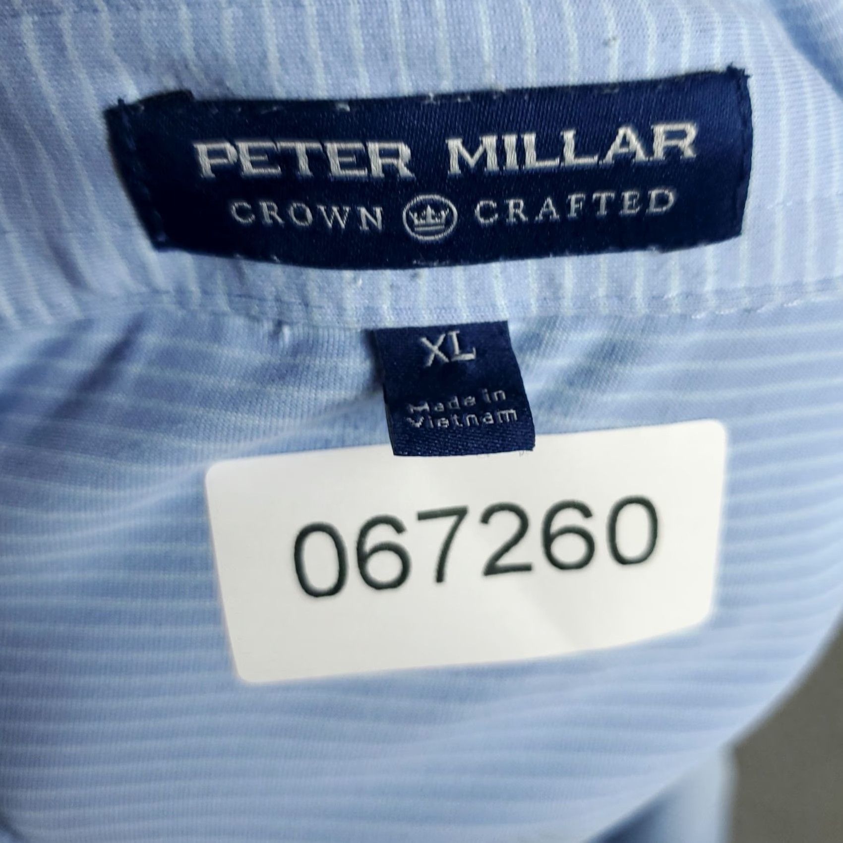 Peter Millar Peter Millar Polo Shirt Mens XL Blue Stripe Crown Crafted Golf Short Sleeve Size US XL / EU 56 / 4 - 7 Thumbnail