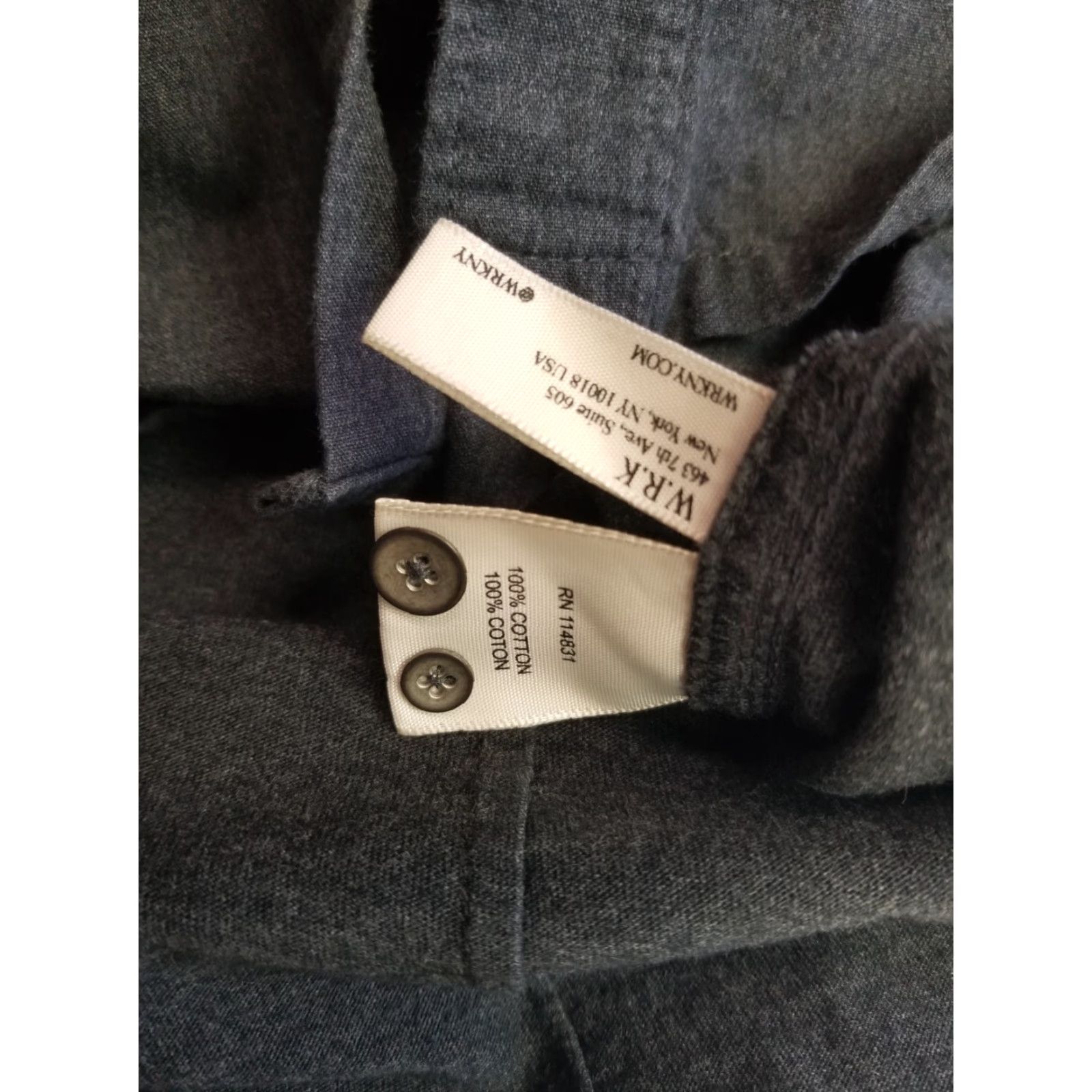 Vintage WRK by Matteo Gottardi Gray Button Up Long Sleeve Men's XL Shirt Size US XL / EU 56 / 4 - 6 Thumbnail