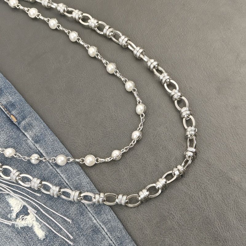 Jewelry 2 Layer Natural Echo Pearled Wallet Chain Size ONE SIZE - 7 Thumbnail