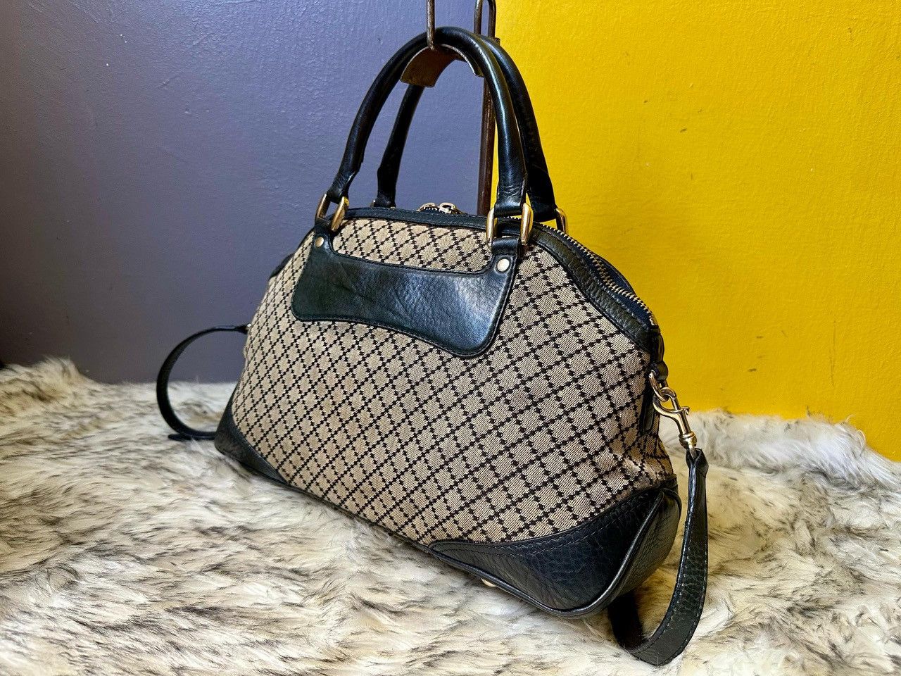 Gucci Authentic Gucci Diamante Canvas Catherine Medium Satchel Bag Size ONE SIZE - 2 Thumbnail