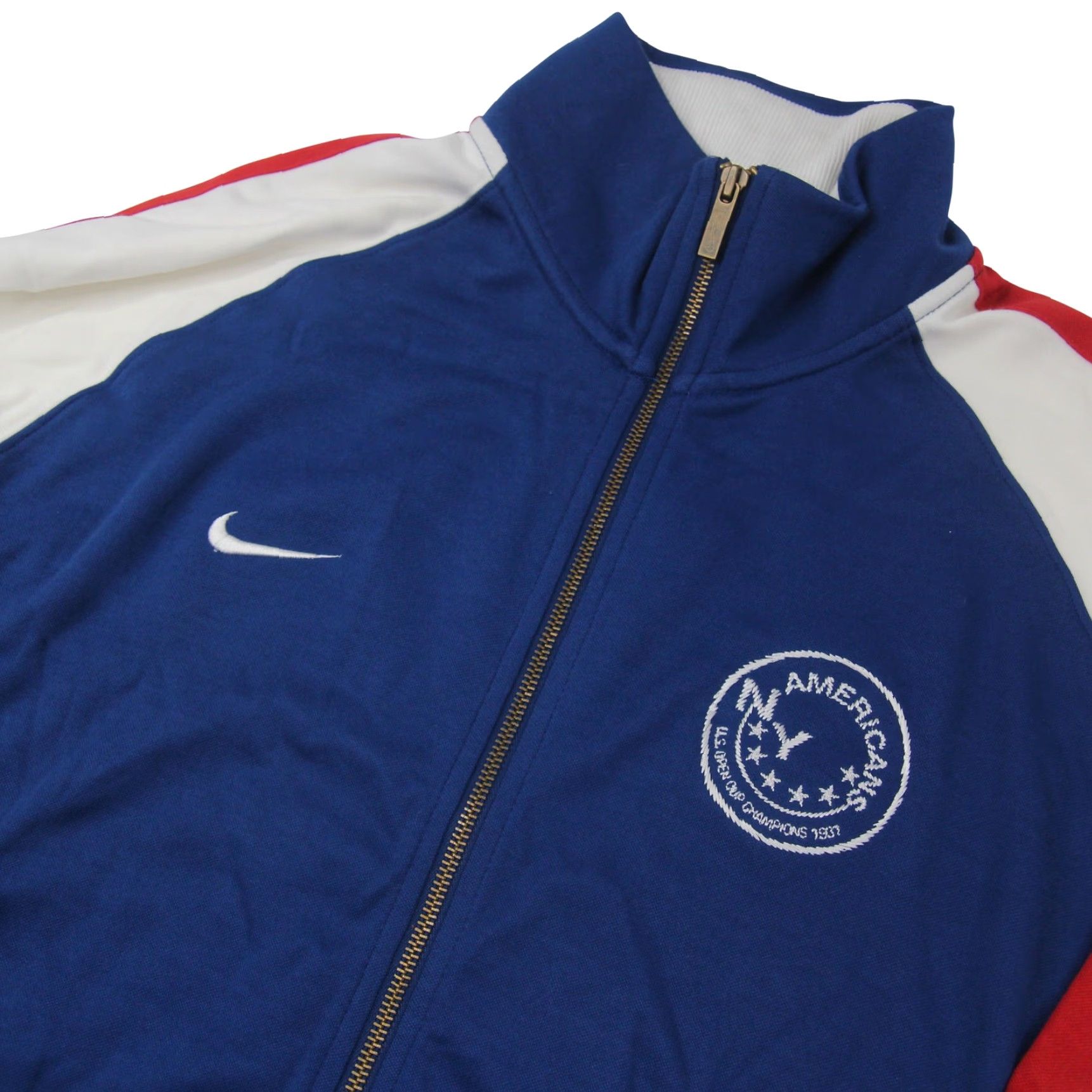 Nike VINTAGE Nike Mens XL Jacket Blue 1907 NY US Open Cup Champions Commemorative Track Jacket Size US XL / EU 56 / 4 - 2 Thumbnail