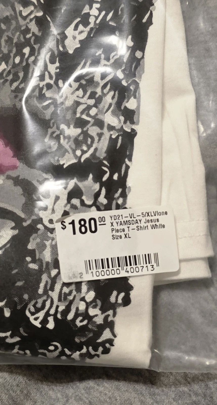 Vlone Vlone x Yams Day Jesus Piece T-Shirt White XLarge Yam. Size US XL / EU 56 / 4 - 4 Thumbnail