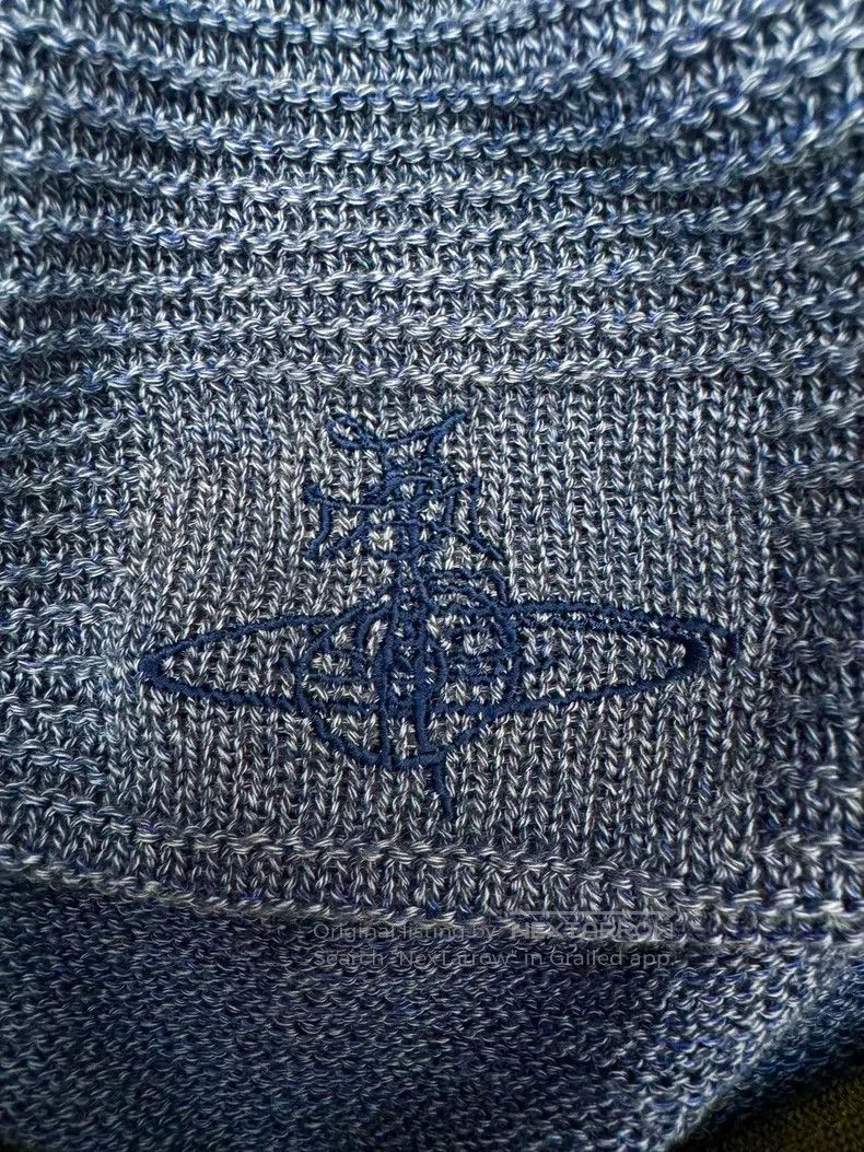 Vivienne Westwood Vivienne Westwood Blue Woven Saturn Logo Thin Beret Size ONE SIZE - 4 Thumbnail