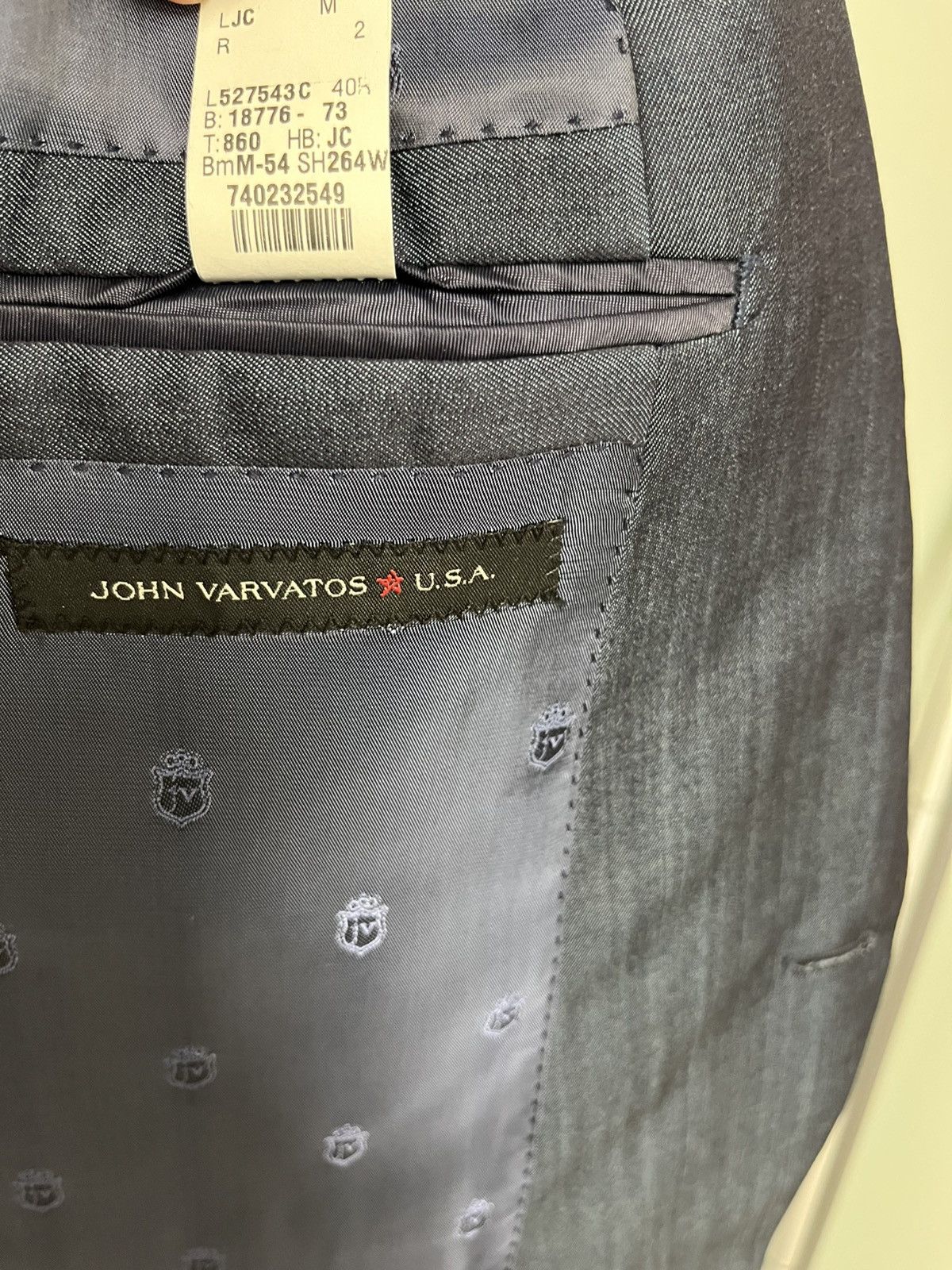 John Varvatos Blue suit. Pants and jacket. Medium Size 40R - 15 Thumbnail