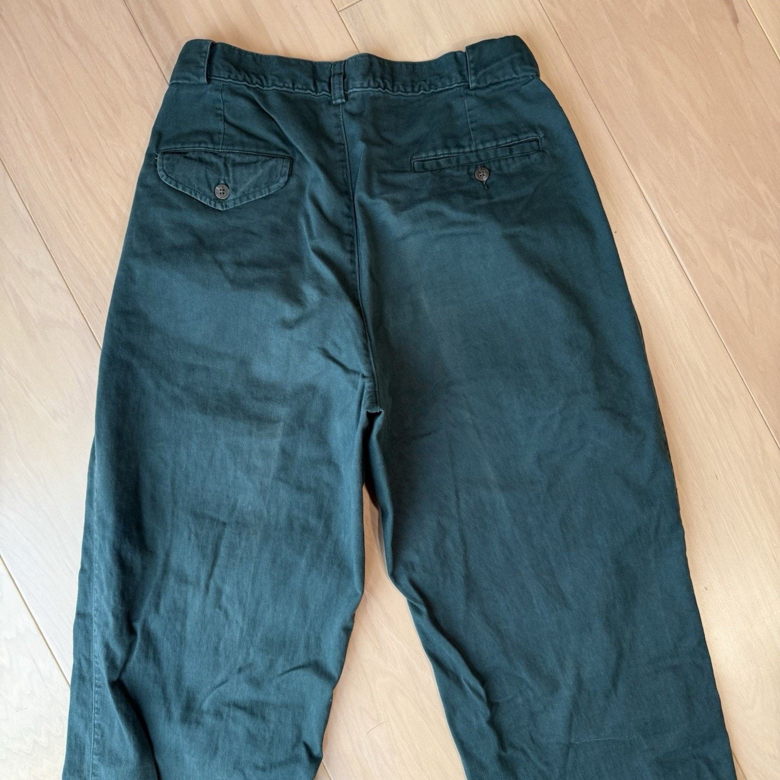 Polo Ralph Lauren Vintage Polo Ralph Lauren Pleated Pants 28 Green Minimalist Size US 28 / EU 44 - 7 Thumbnail