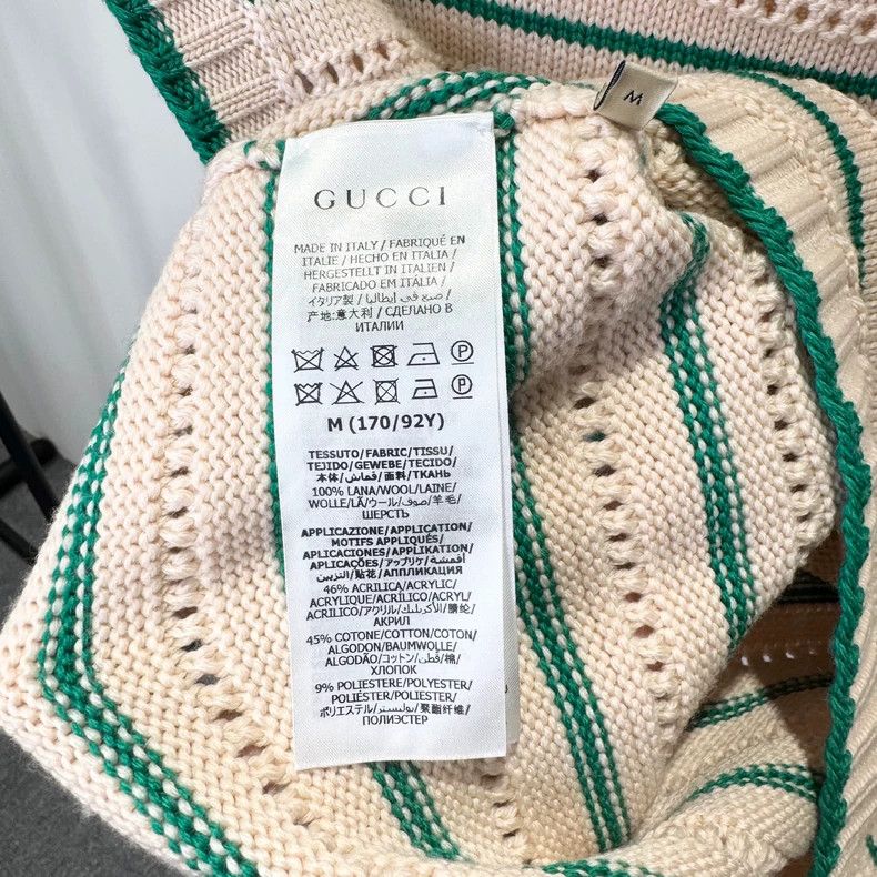 Gucci Gucci Green striped hollow wool vest 2503-Nextarrow Size US M / EU 48-50 / 2 - 4 Thumbnail