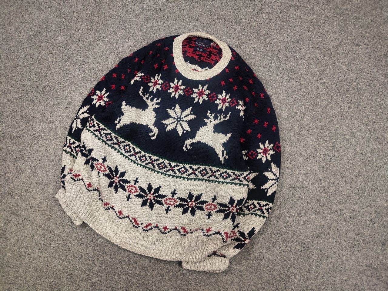 Vintage Vintage 90's Old Glory USA Knit Pattern sweater Ralph lauren Size US L / EU 52-54 / 3 - 4 Thumbnail