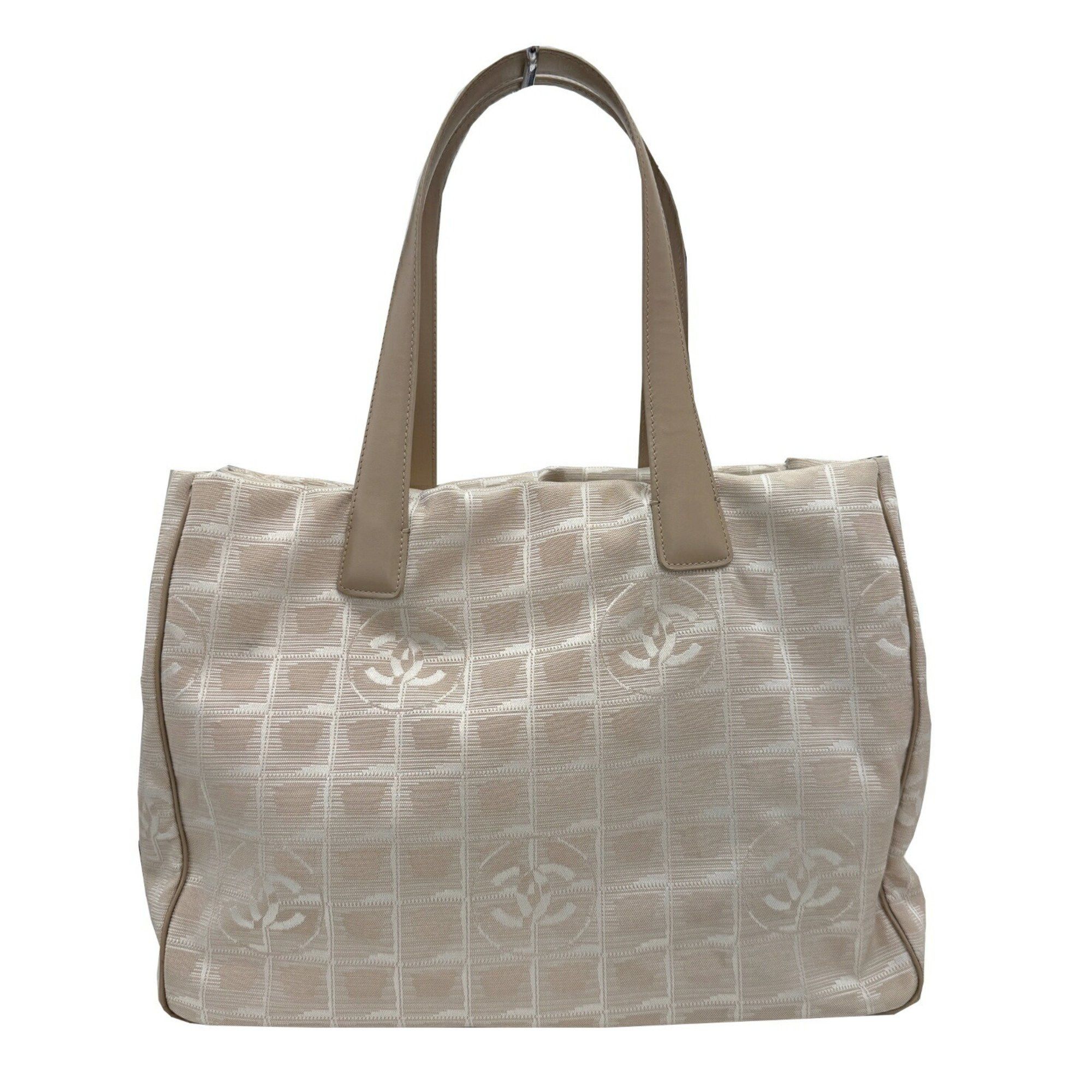 Chanel CHANEL New Travel Line Tote Bag Beige Nylon 1 2008 Women's Size ONE SIZE - 1 Thumbnail